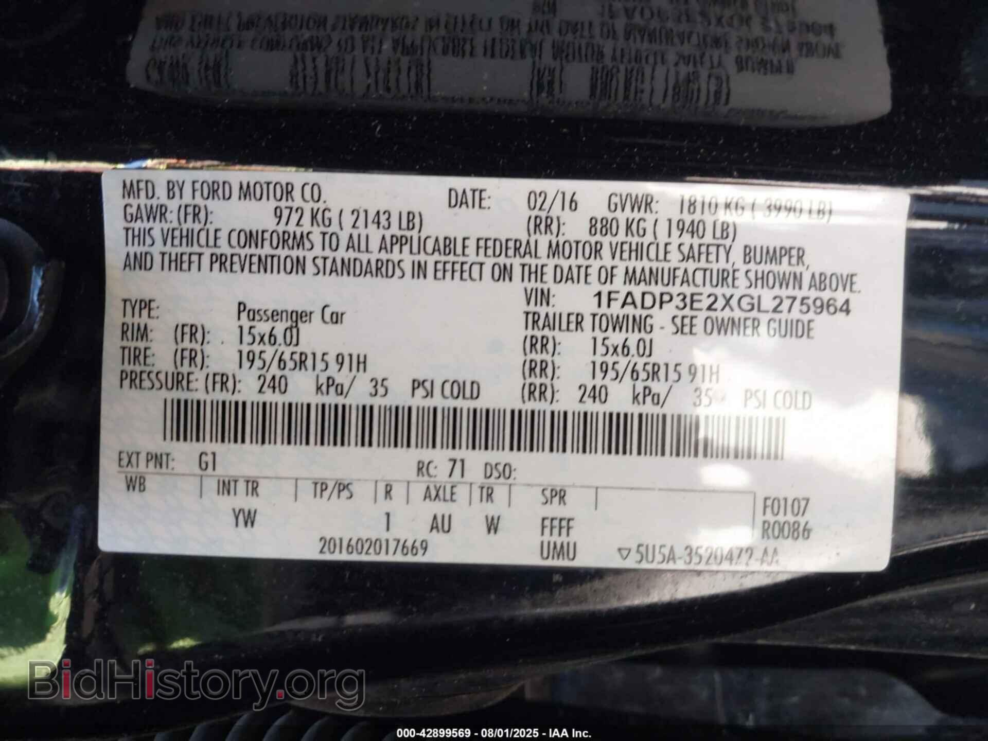 2016 FORD FOCUS - VIN: 1FADP3E2XGL275964 - Photo 9