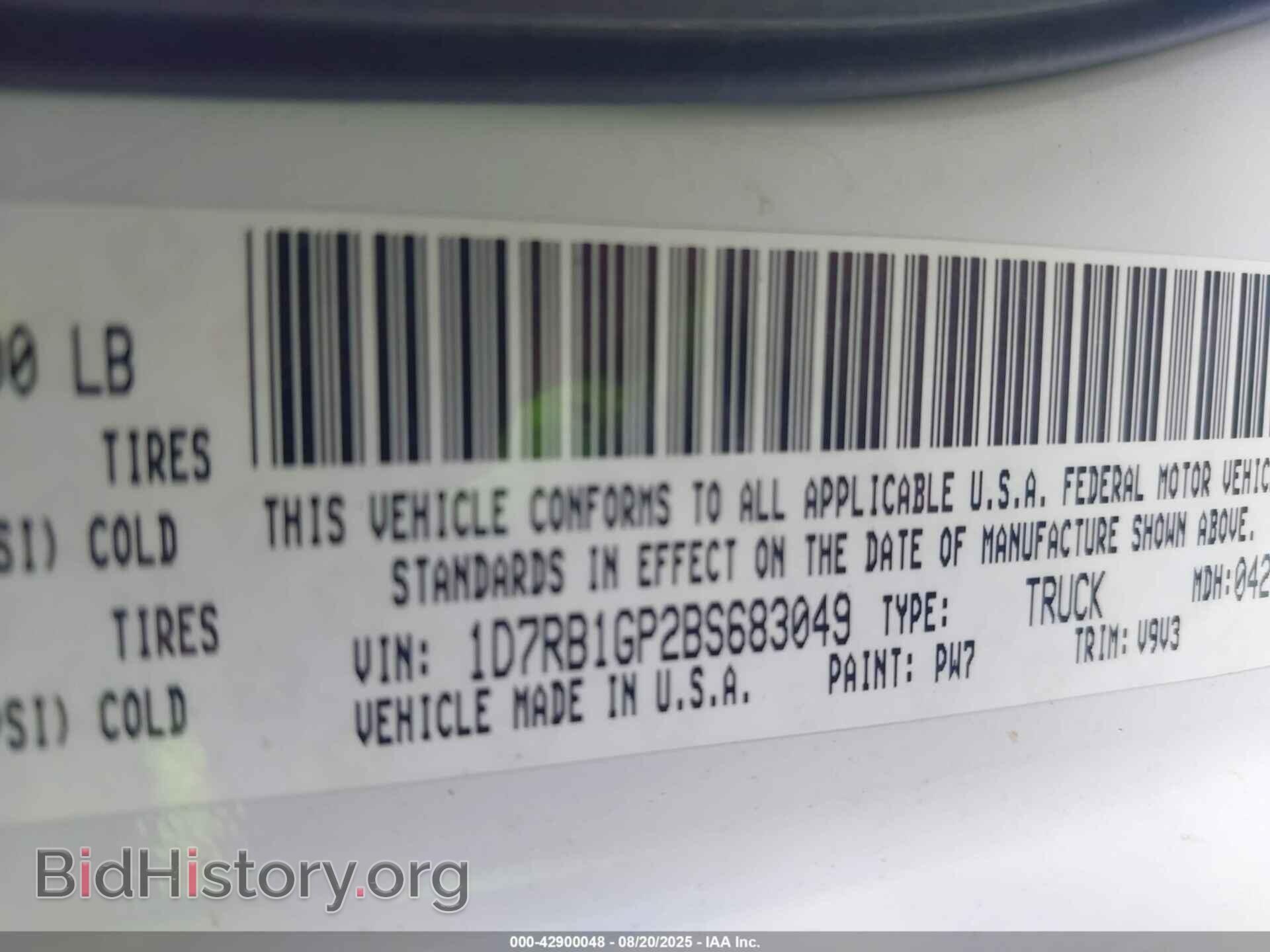 2011 RAM RAM 1500 - VIN: 1D7RB1GP2BS683049 - Фото 9
