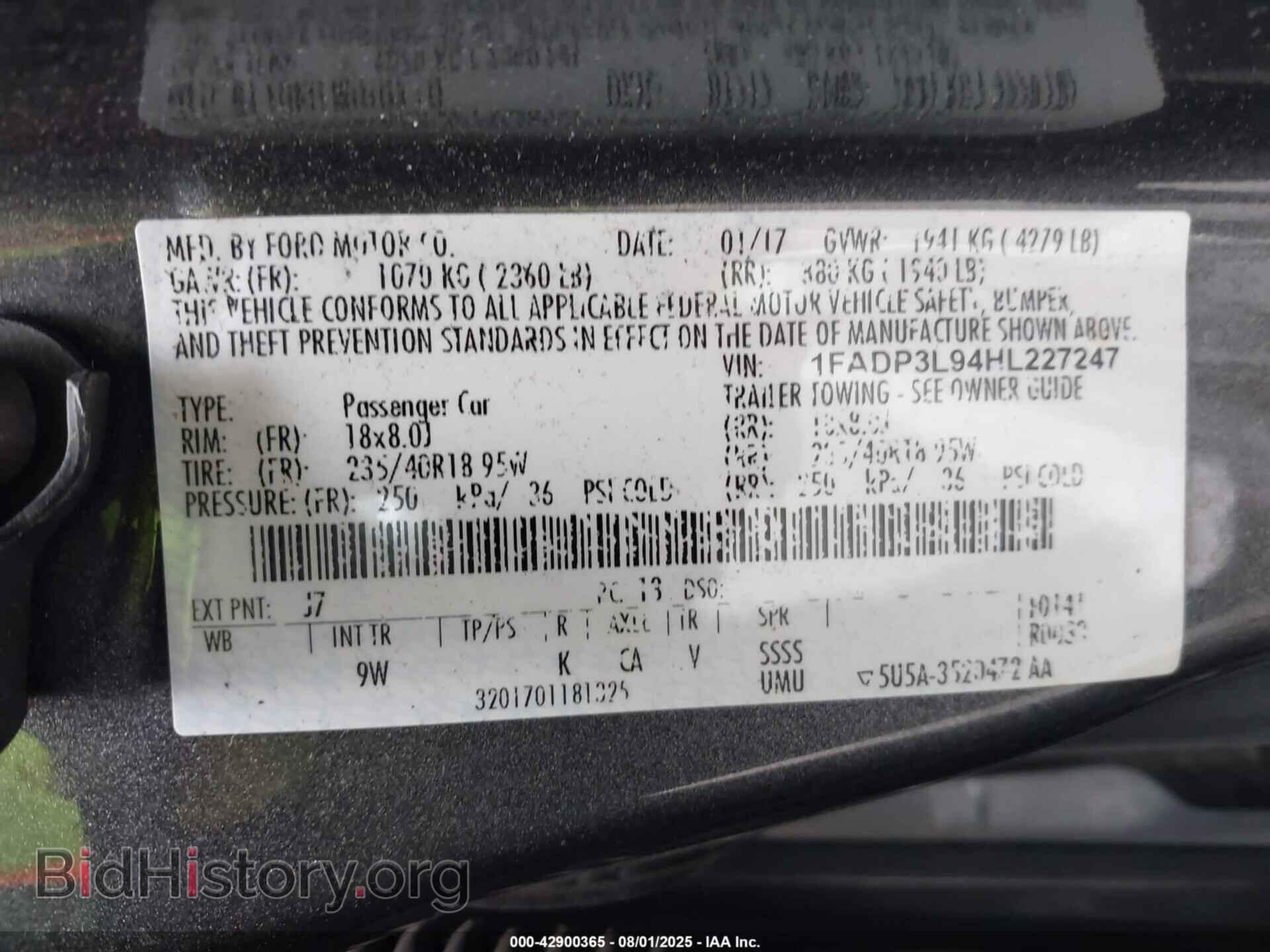 2017 FORD FOCUS ST - VIN: 1FADP3L94HL227247 - Photo 9