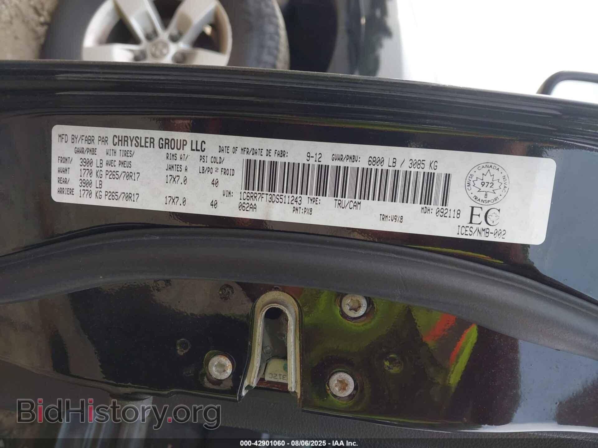 2013 RAM 1500 - VIN: 1C6RR7FT3DS511243 - Photo 9