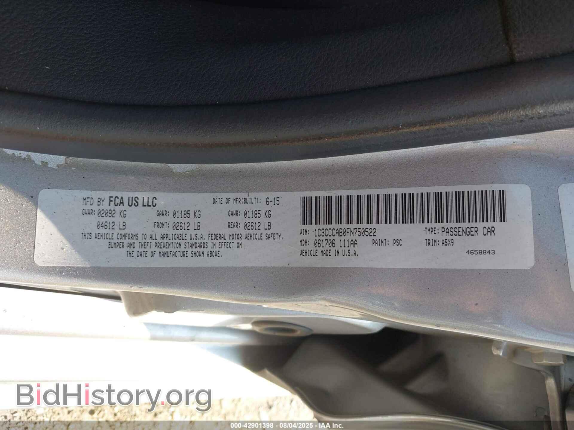 2015 CHRYSLER 200 - VIN: 1C3CCCAB0FN750522 - Фото 9