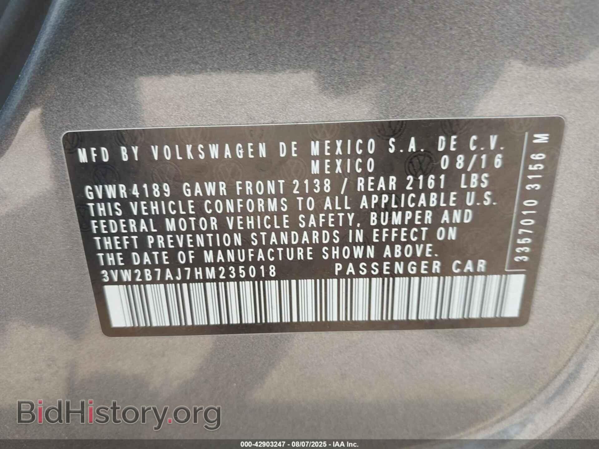 2017 VOLKSWAGEN JETTA - VIN: 3VW2B7AJ7HM235018 - Фото 9