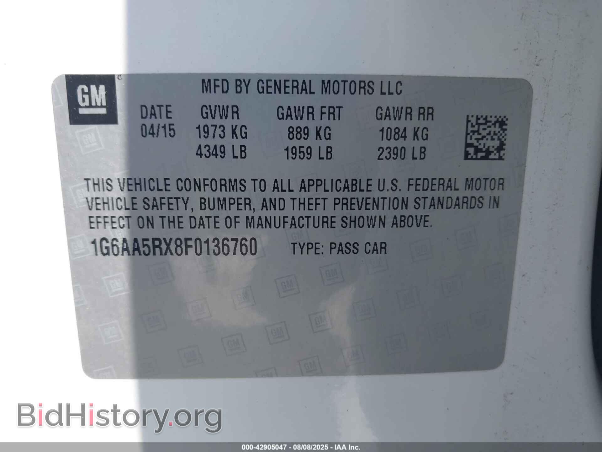 2015 CADILLAC ATS - VIN: 1G6AA5RX8F0136760 - Фото 9