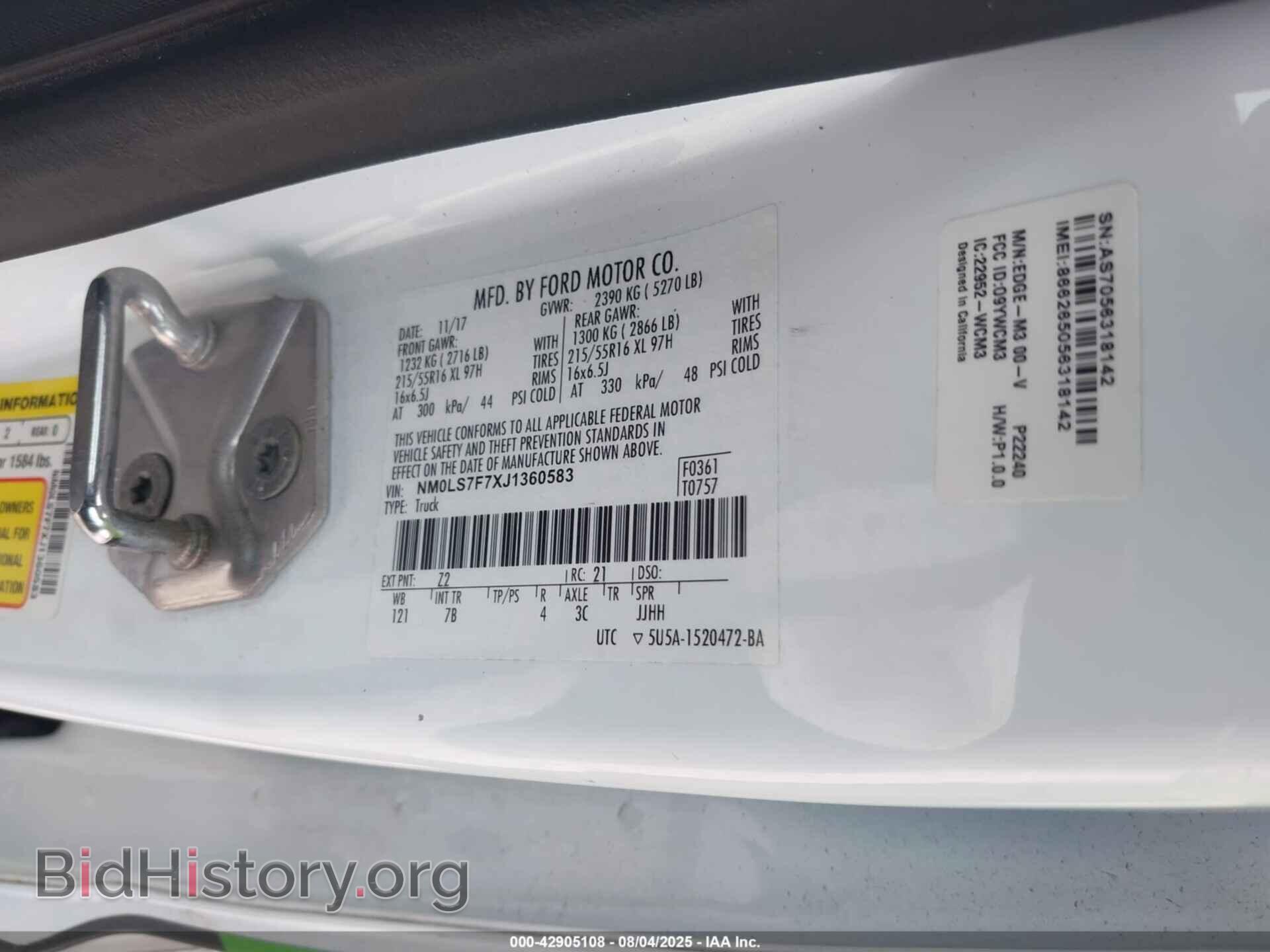 2018 FORD TRANSIT CONNECT - VIN: NM0LS7F7XJ1360583 - Фото 9