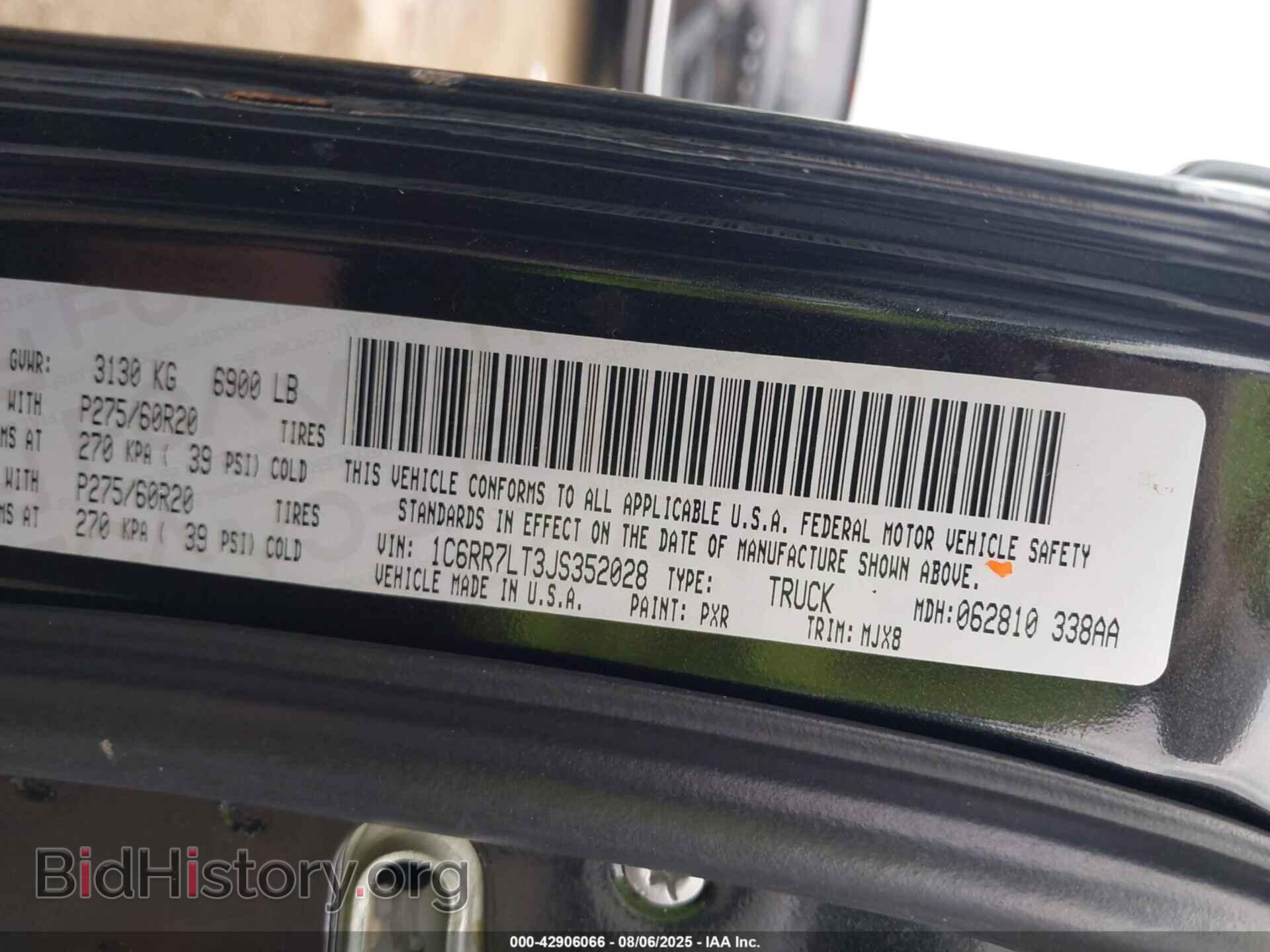 2018 RAM 1500 - VIN: 1C6RR7LT3JS352028 - Фото 9