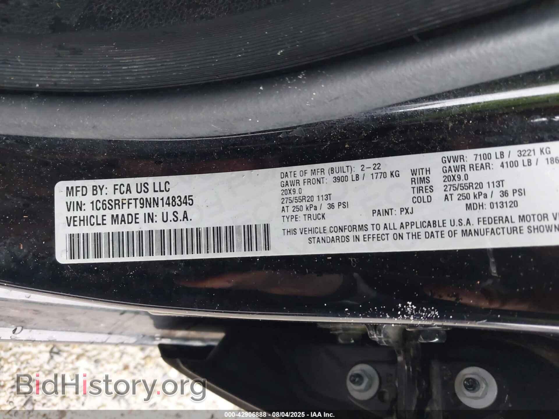2022 RAM 1500 - VIN: 1C6SRFFT9NN148345 - Фото 9