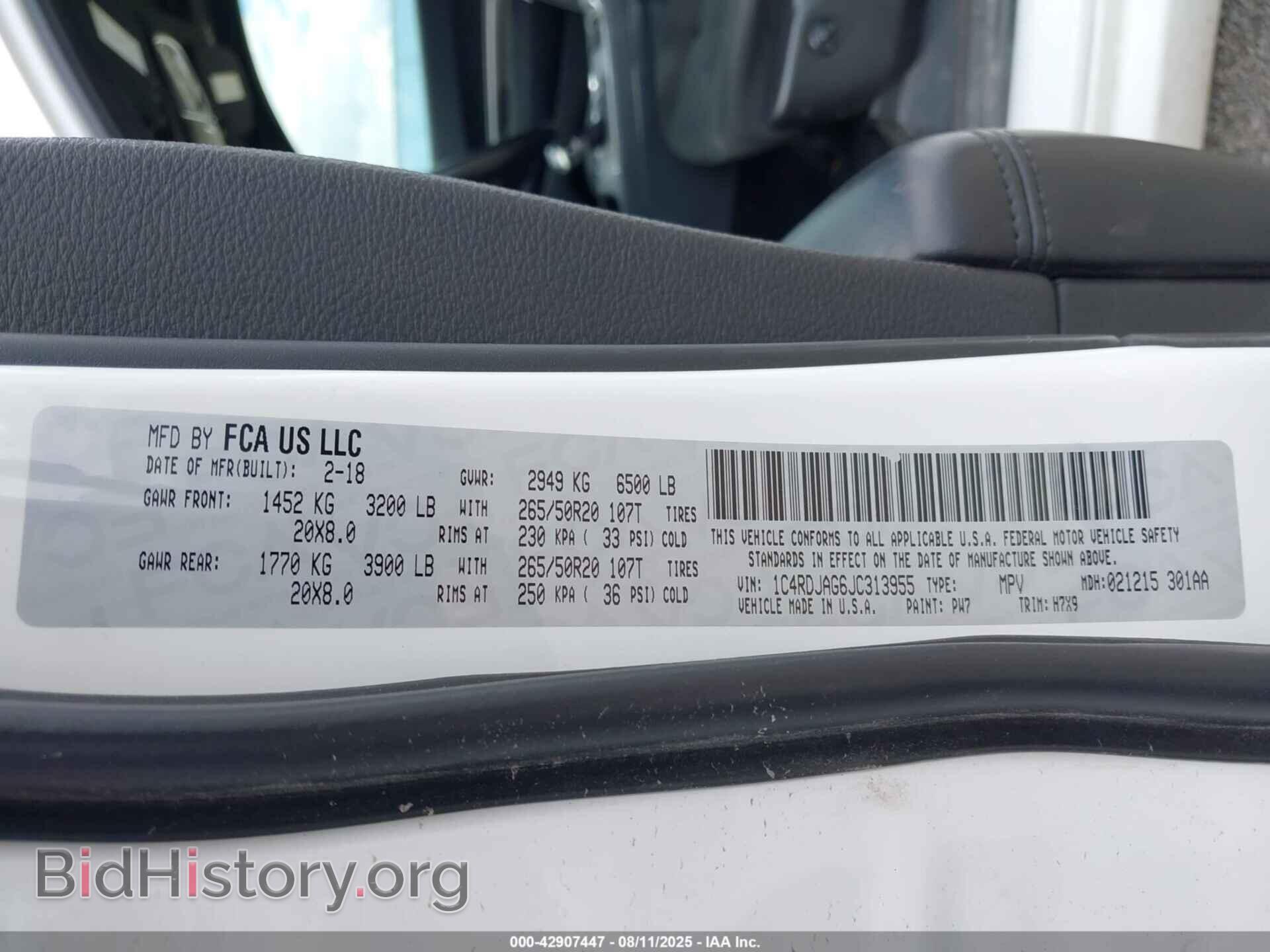 2018 DODGE DURANGO - VIN: 1C4RDJAG6JC313955 - Фото 9