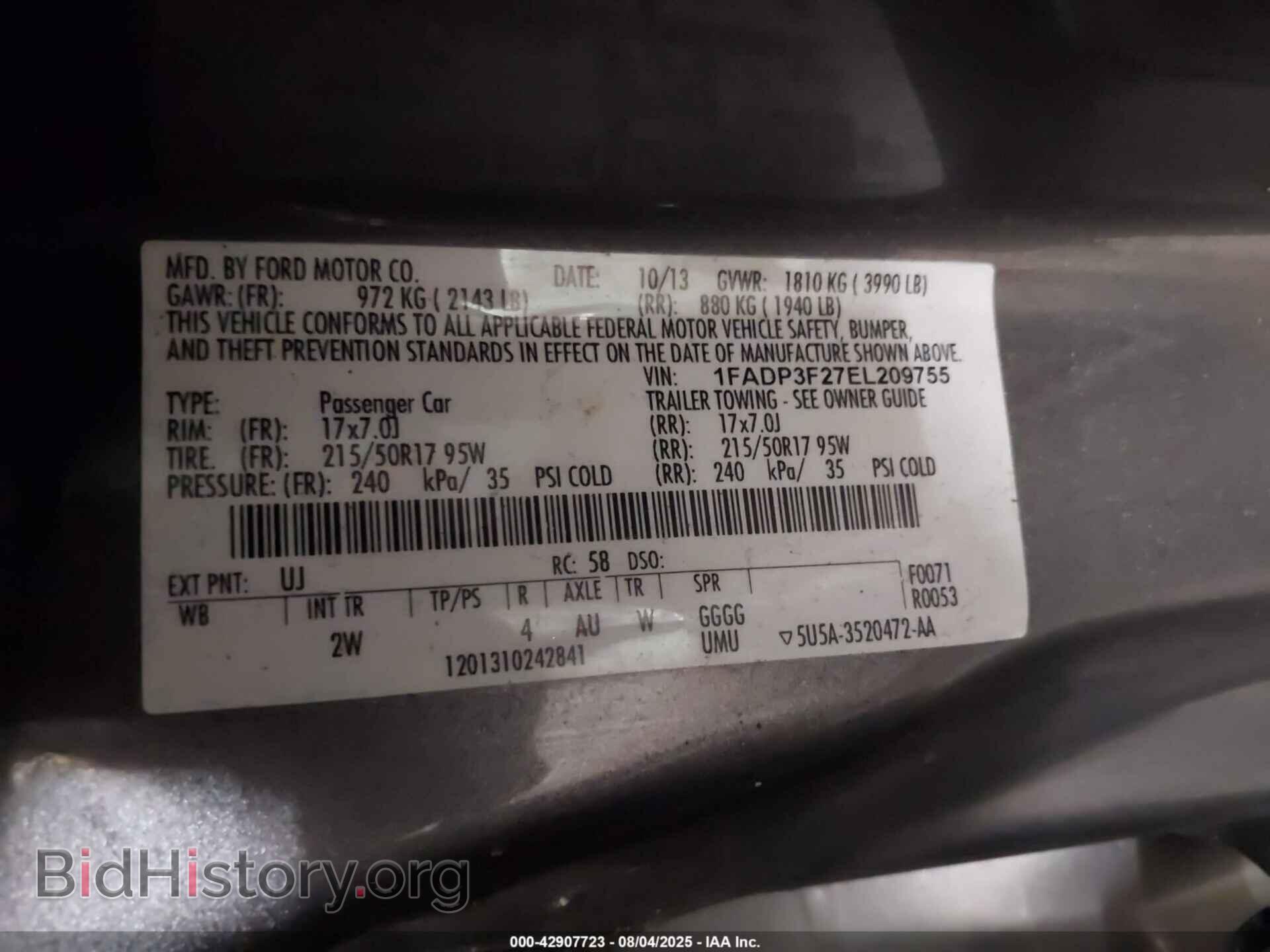 2014 FORD FOCUS - VIN: 1FADP3F27EL209755 - Photo 9