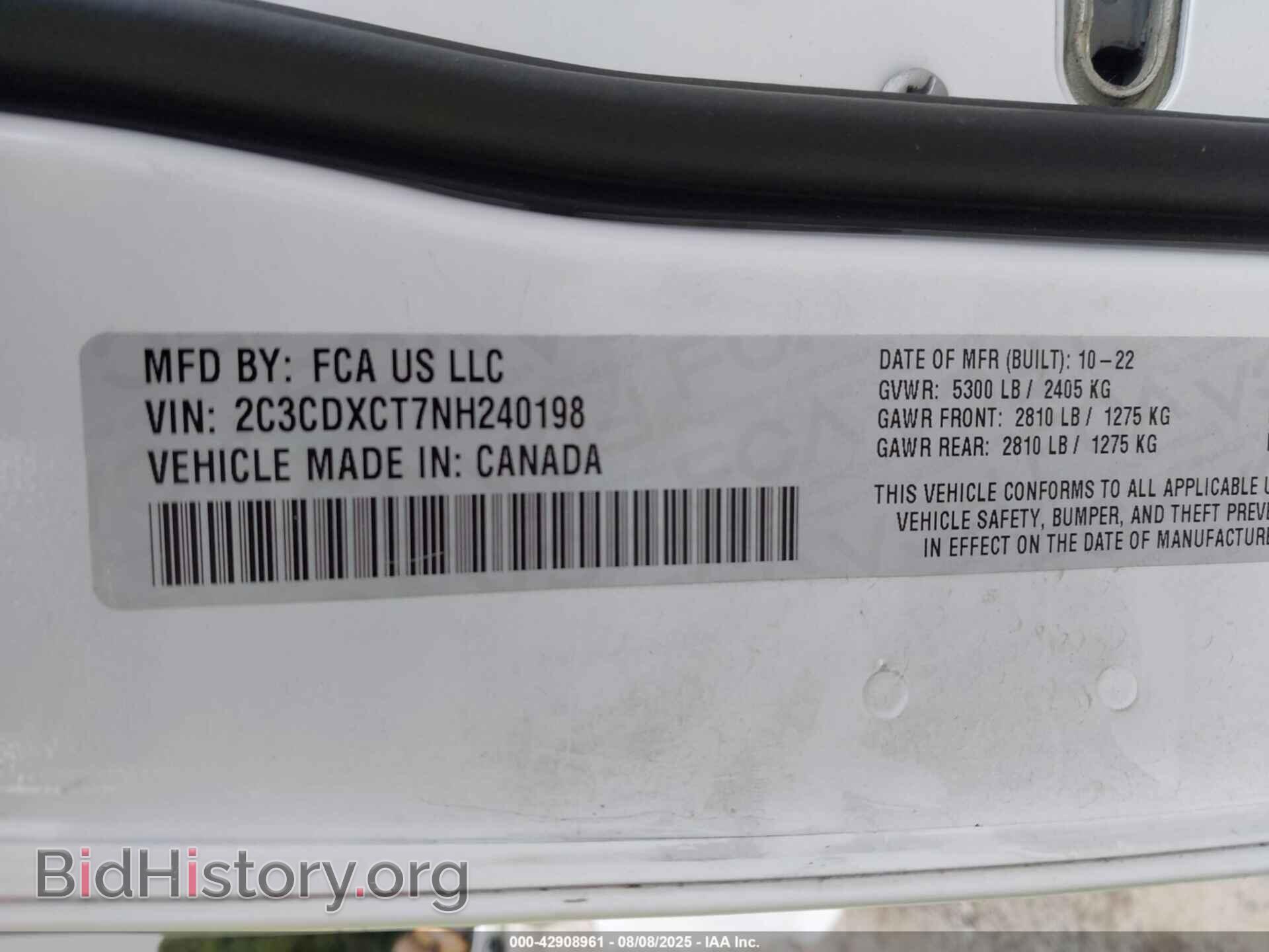 2022 DODGE CHARGER - VIN: 2C3CDXCT7NH240198 - Фото 9