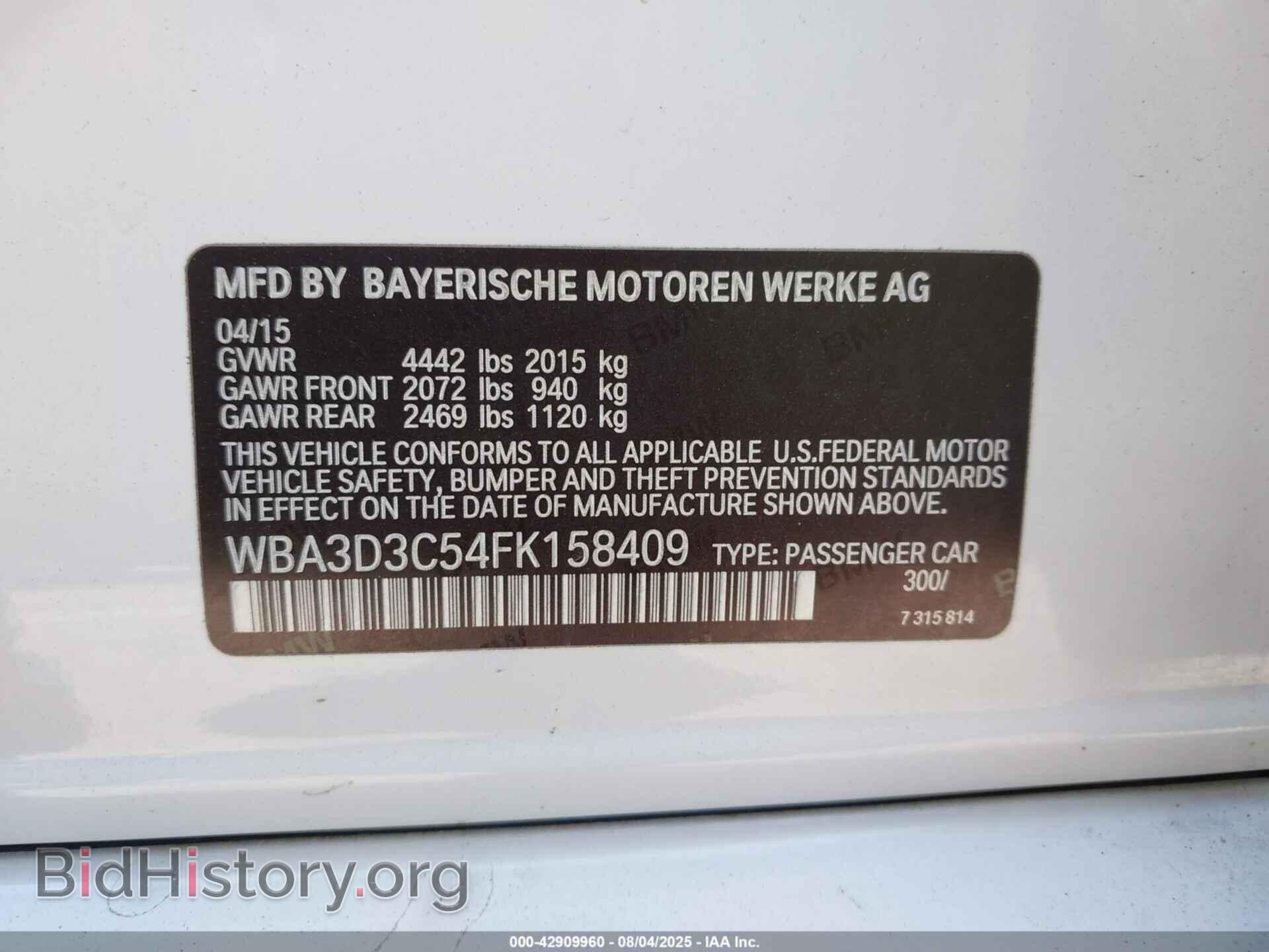 2015 BMW 328D - VIN: WBA3D3C54FK158409 - Фото 9