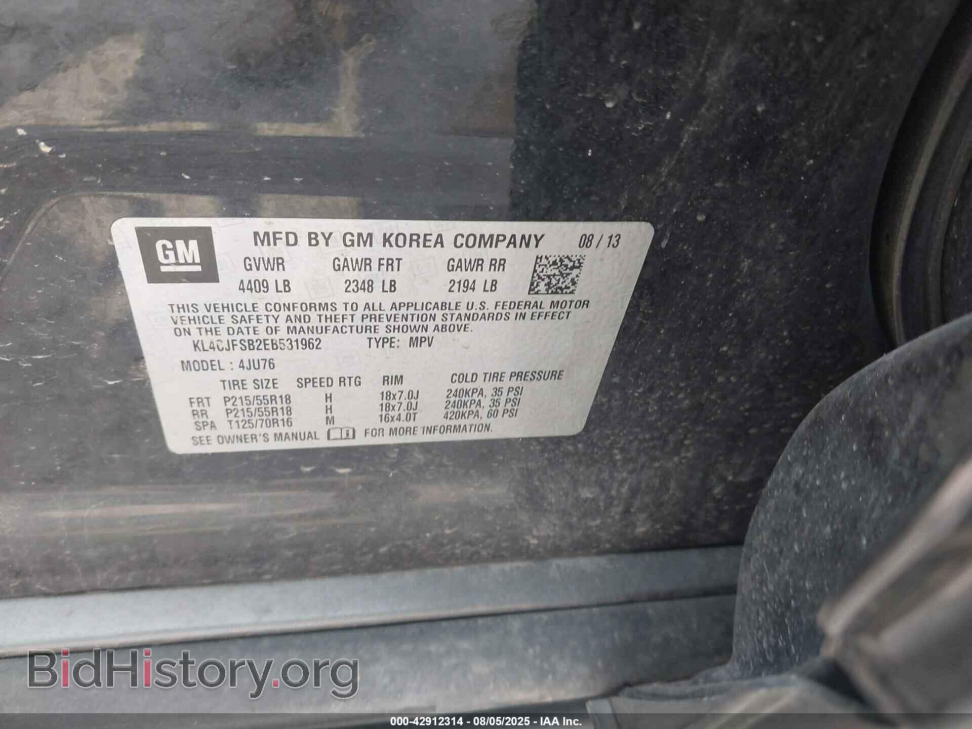 2014 BUICK ENCORE - VIN: KL4CJFSB2EB531962 - Photo 9