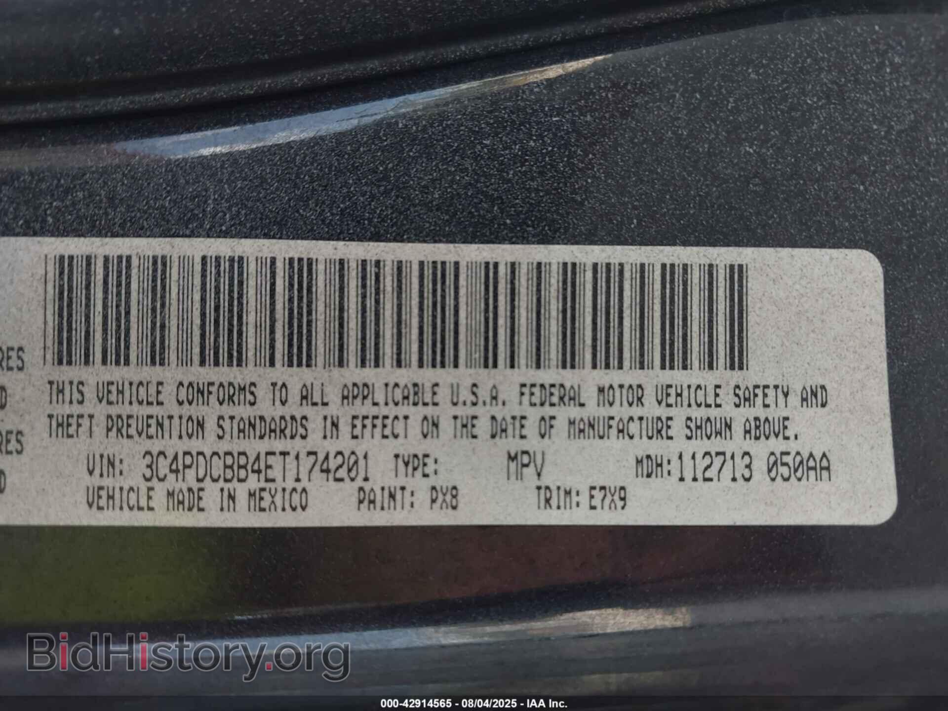 2014 DODGE JOURNEY - VIN: 3C4PDCBB4ET174201 - Photo 9