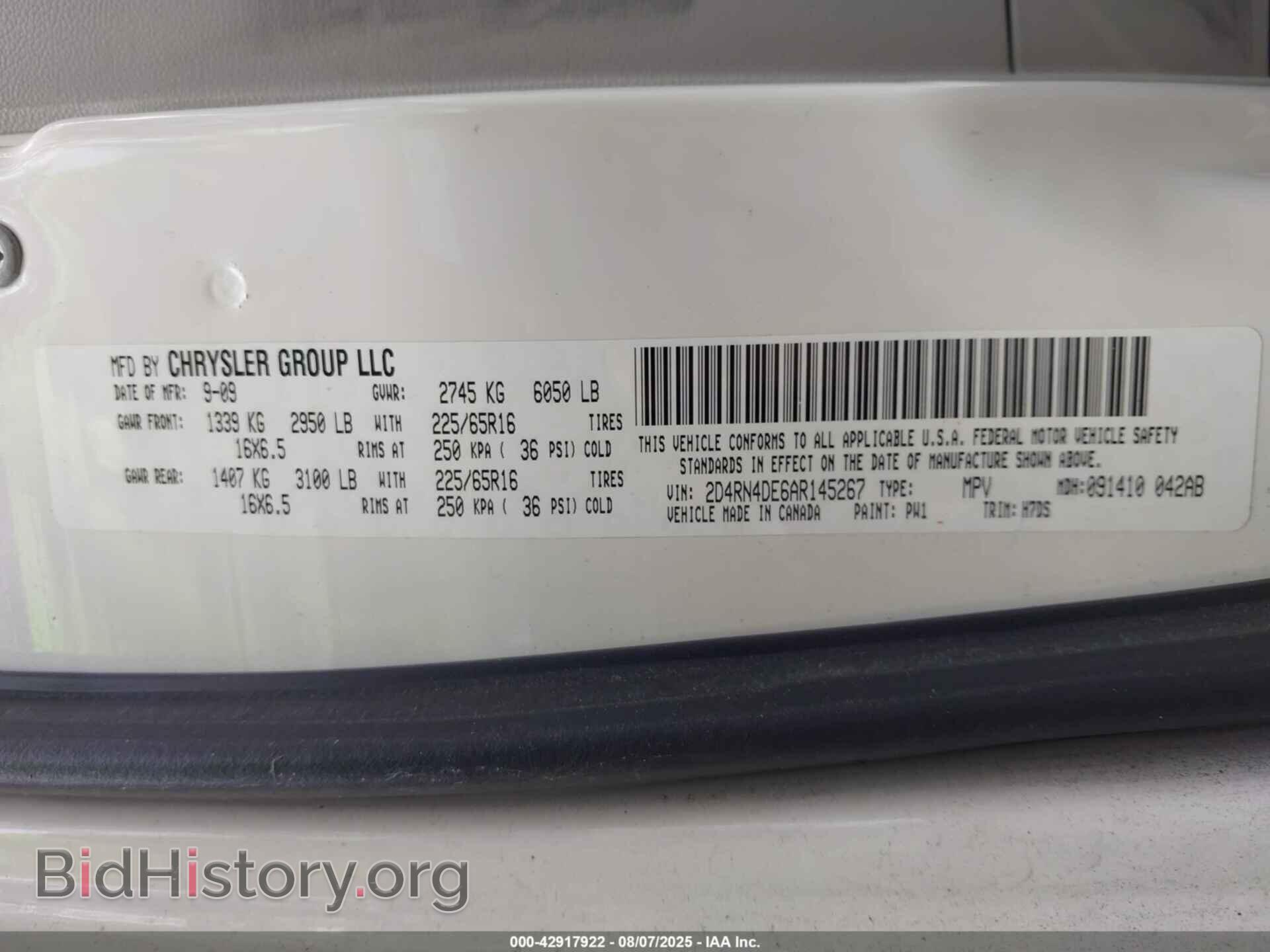 2010 DODGE GRAND CARAVAN - VIN: 2D4RN4DE6AR145267 - Фото 9
