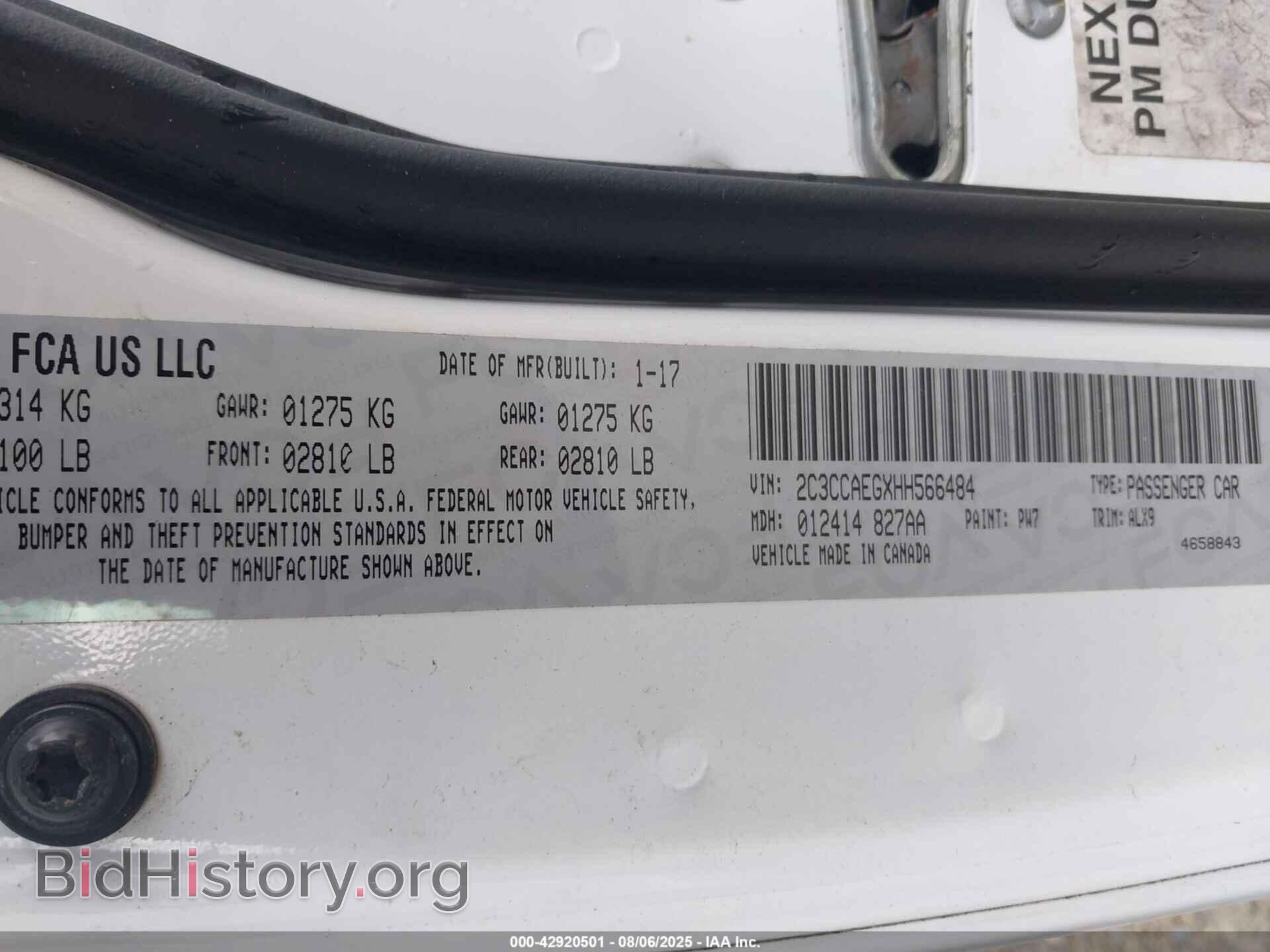 2017 CHRYSLER 300C - VIN: 2C3CCAEGXHH566484 - Photo 9