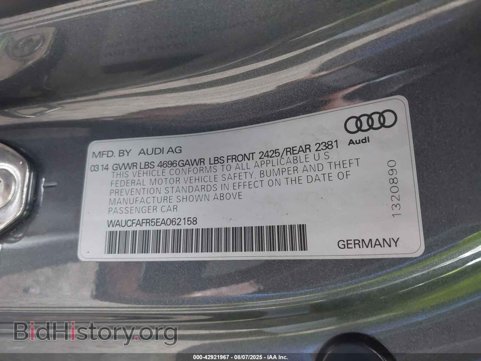 2014 AUDI A5 - VIN: WAUCFAFR5EA062158 - Photo 9