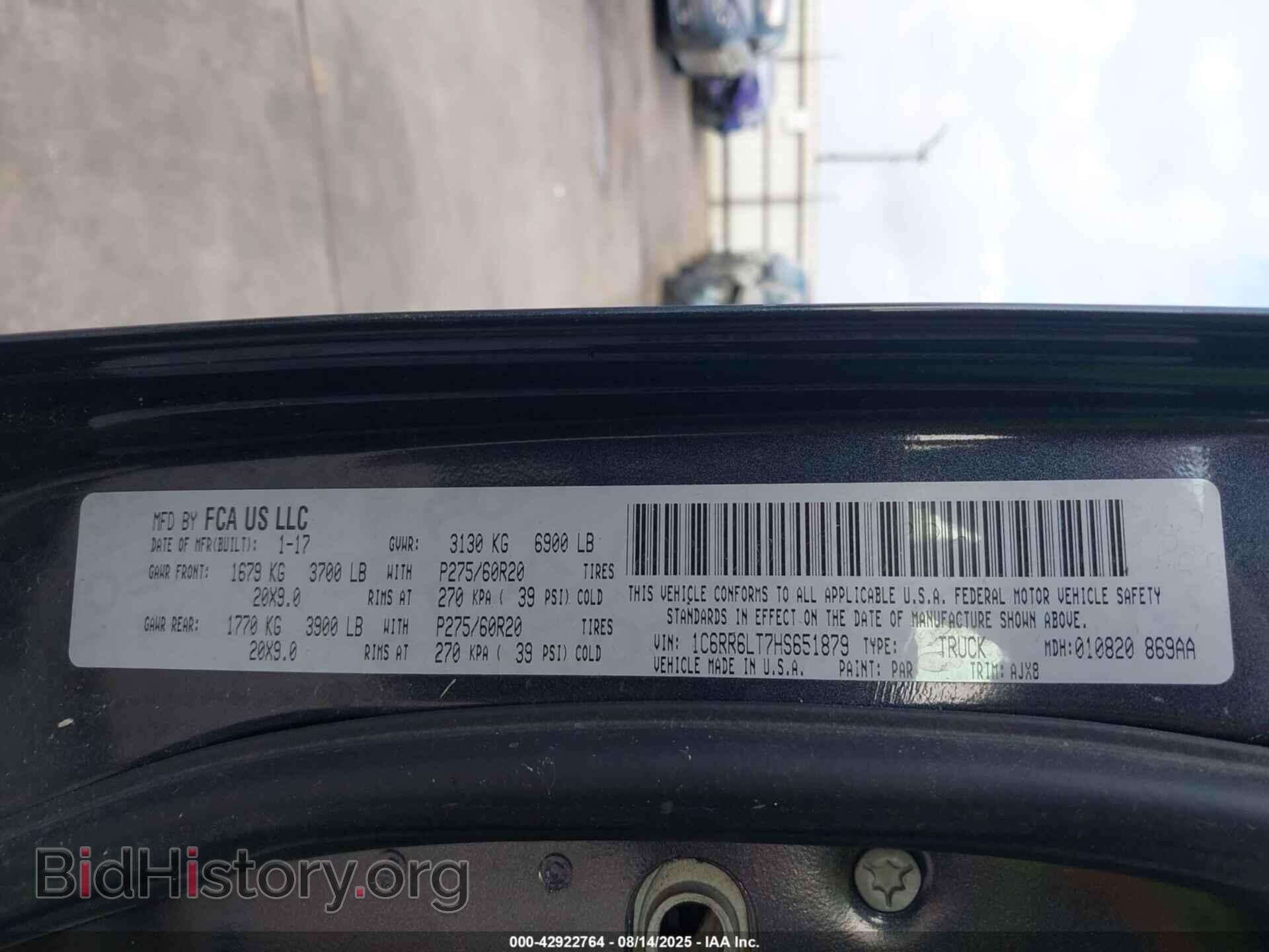 2017 RAM 1500 - VIN: 1C6RR6LT7HS651879 - Фото 9