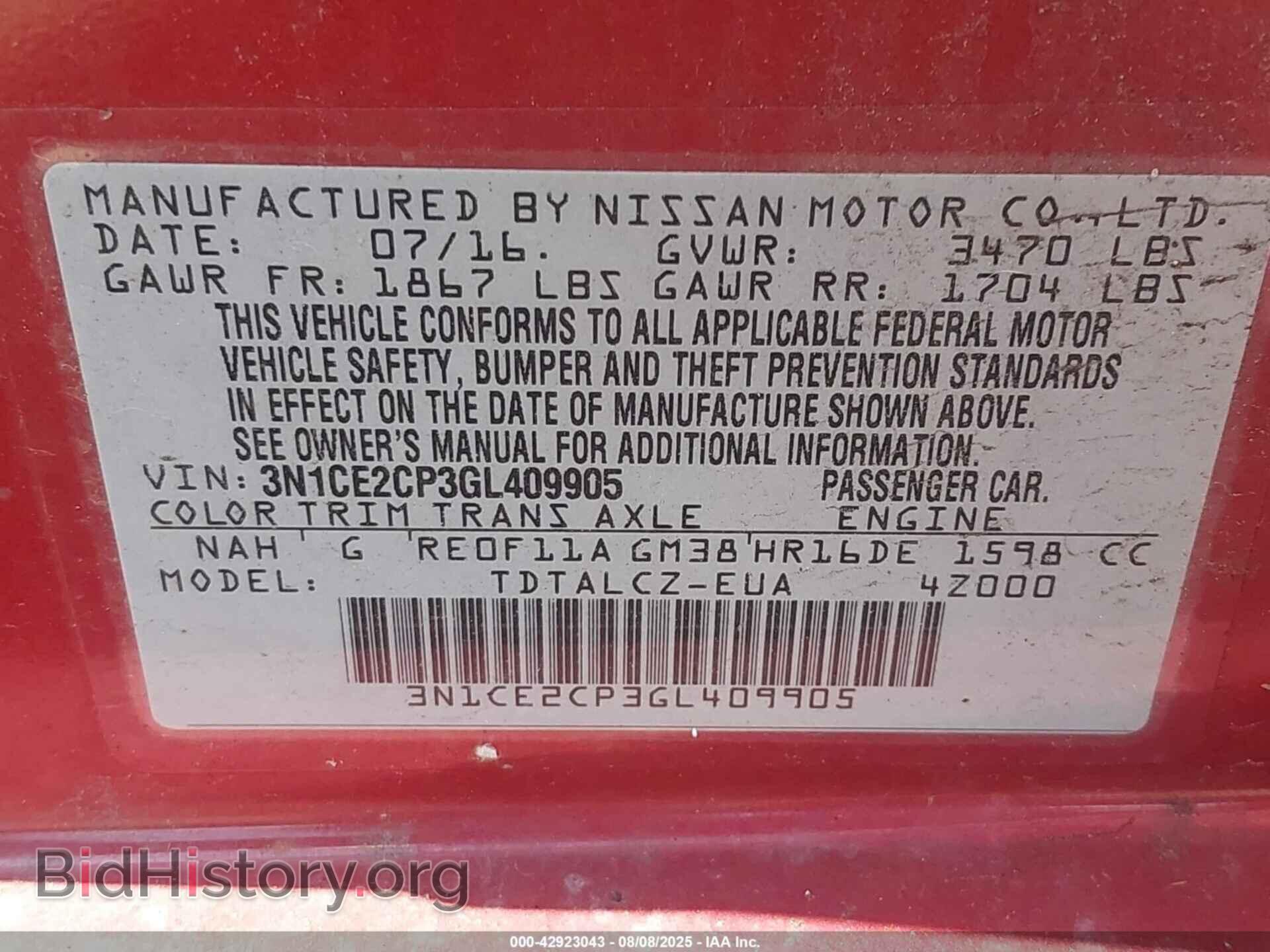 2016 NISSAN VERSA NOTE - VIN: 3N1CE2CP3GL409905 - Photo 9