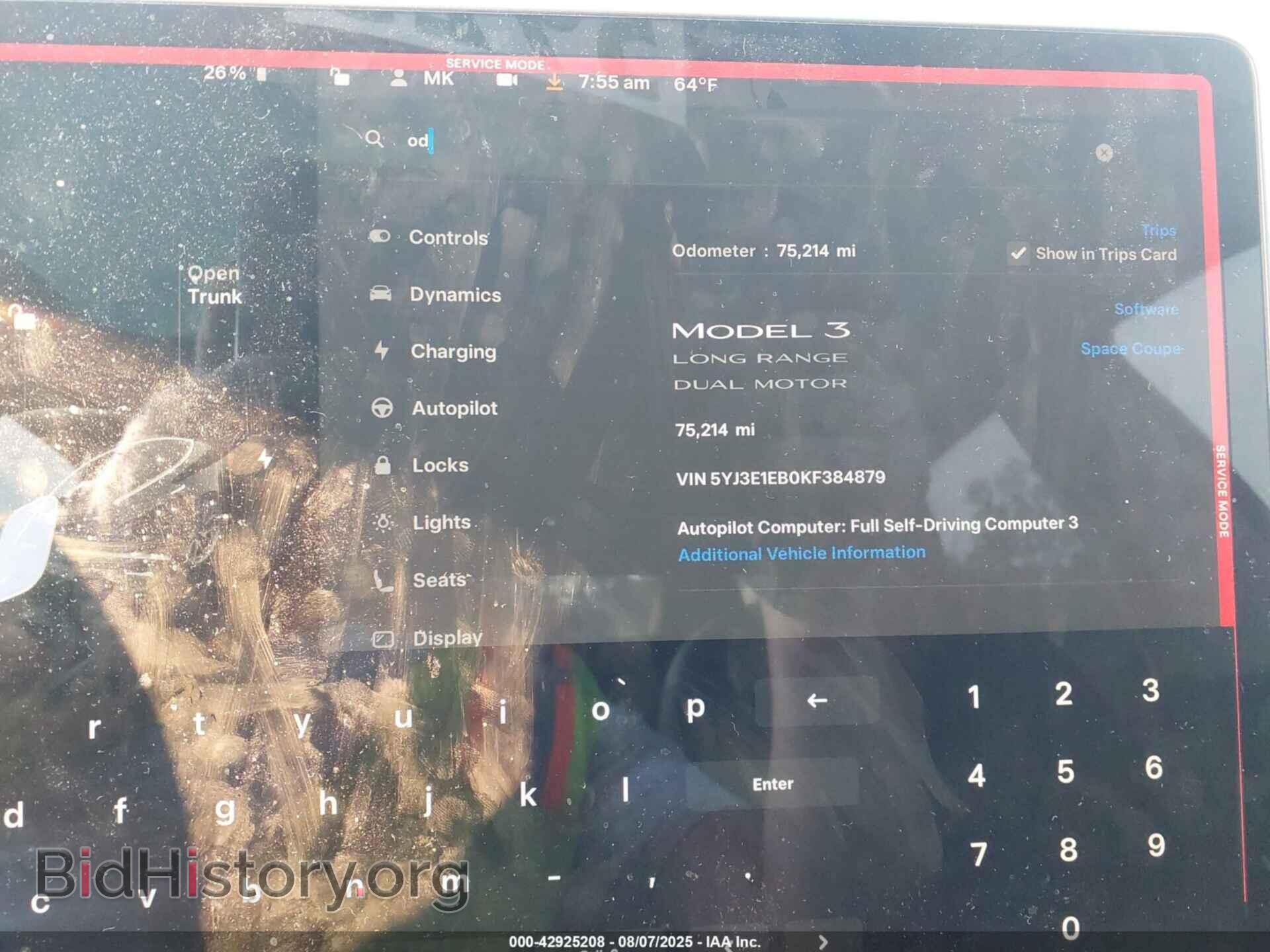 2019 TESLA MODEL 3 - VIN: 5YJ3E1EB0KF384879 - Photo 7