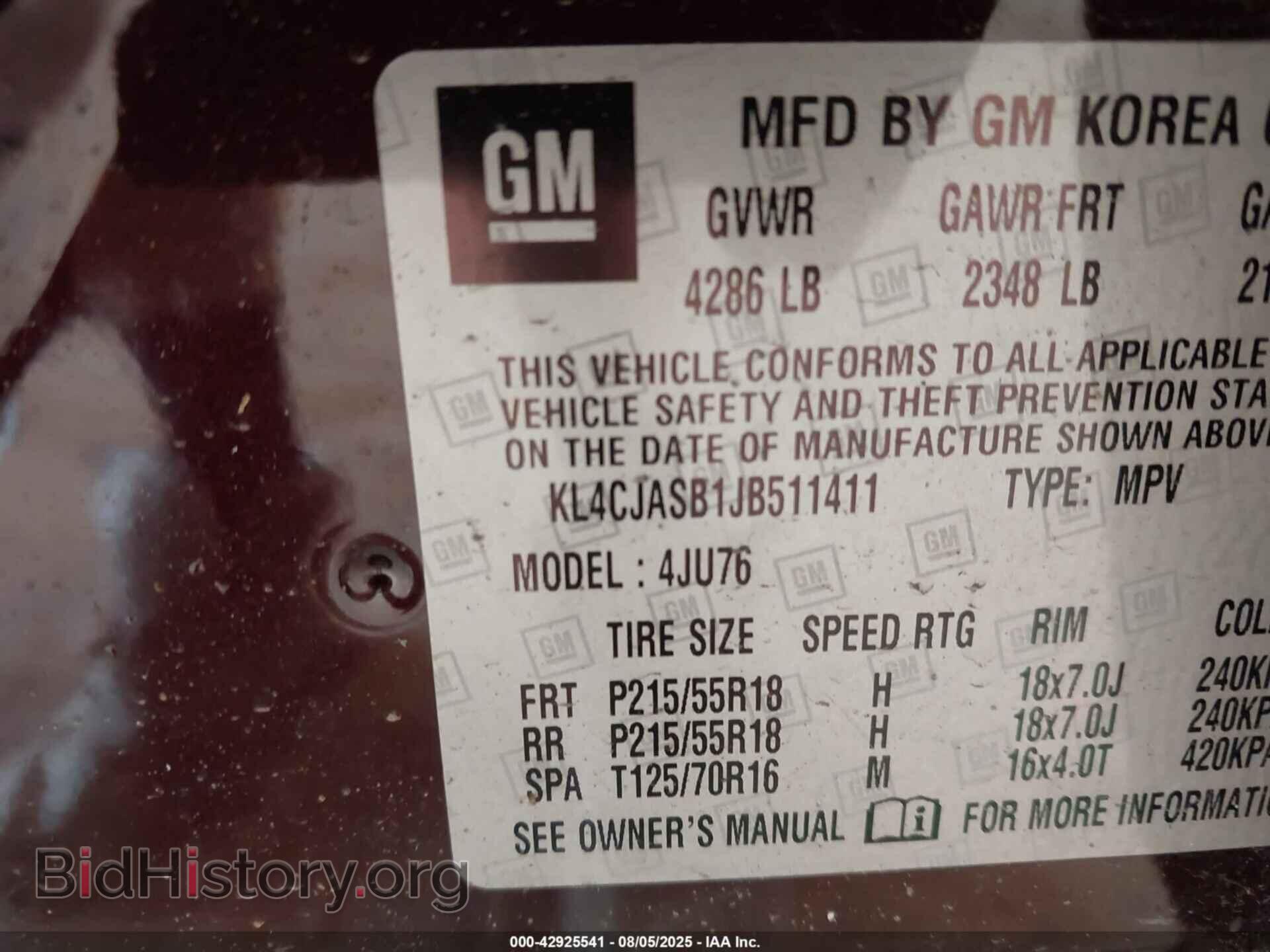 2018 BUICK ENCORE - VIN: KL4CJASB1JB511411 - Photo 9