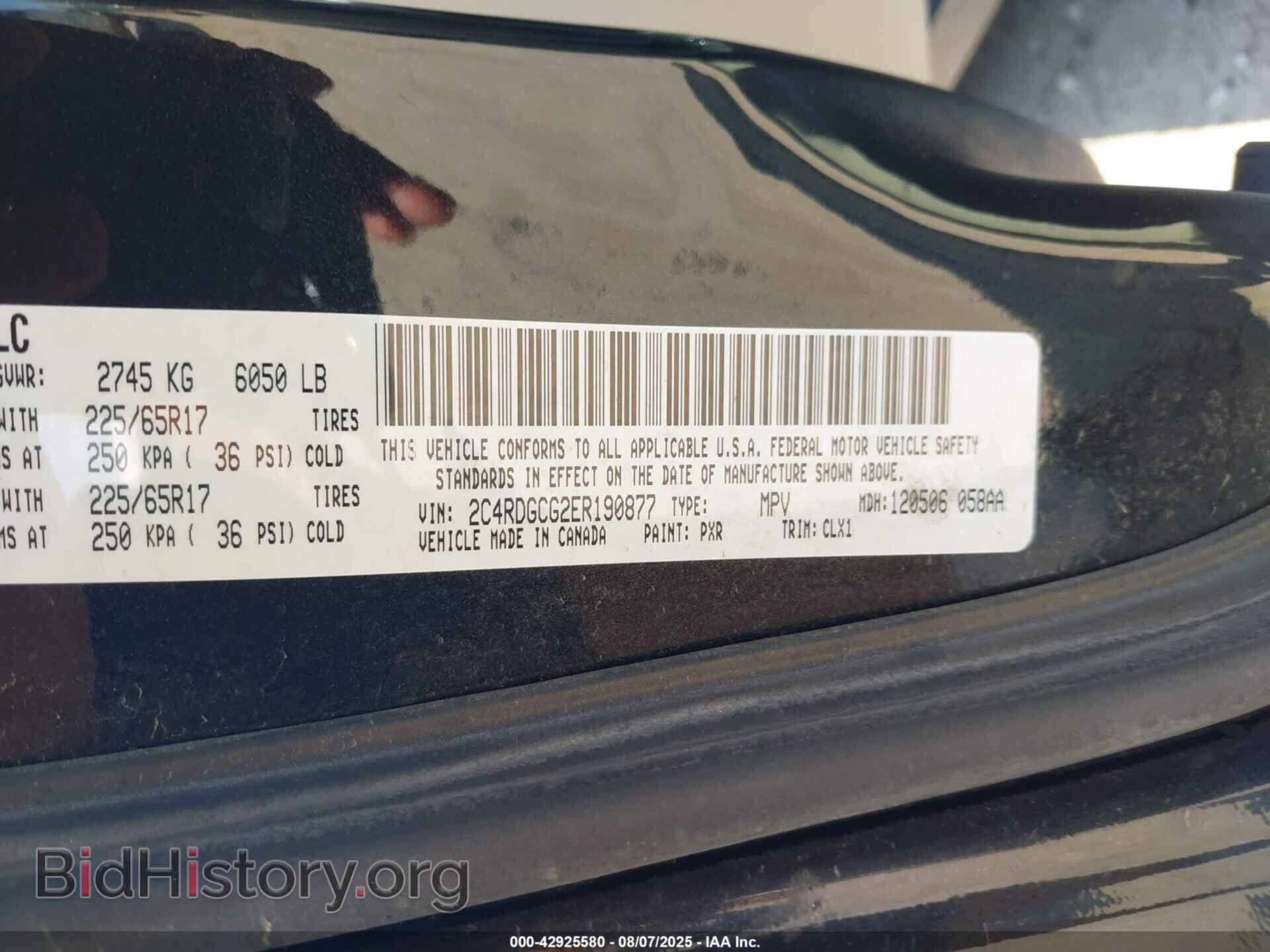 2014 DODGE GRAND CARAVAN - VIN: 2C4RDGCG2ER190877 - Фото 9