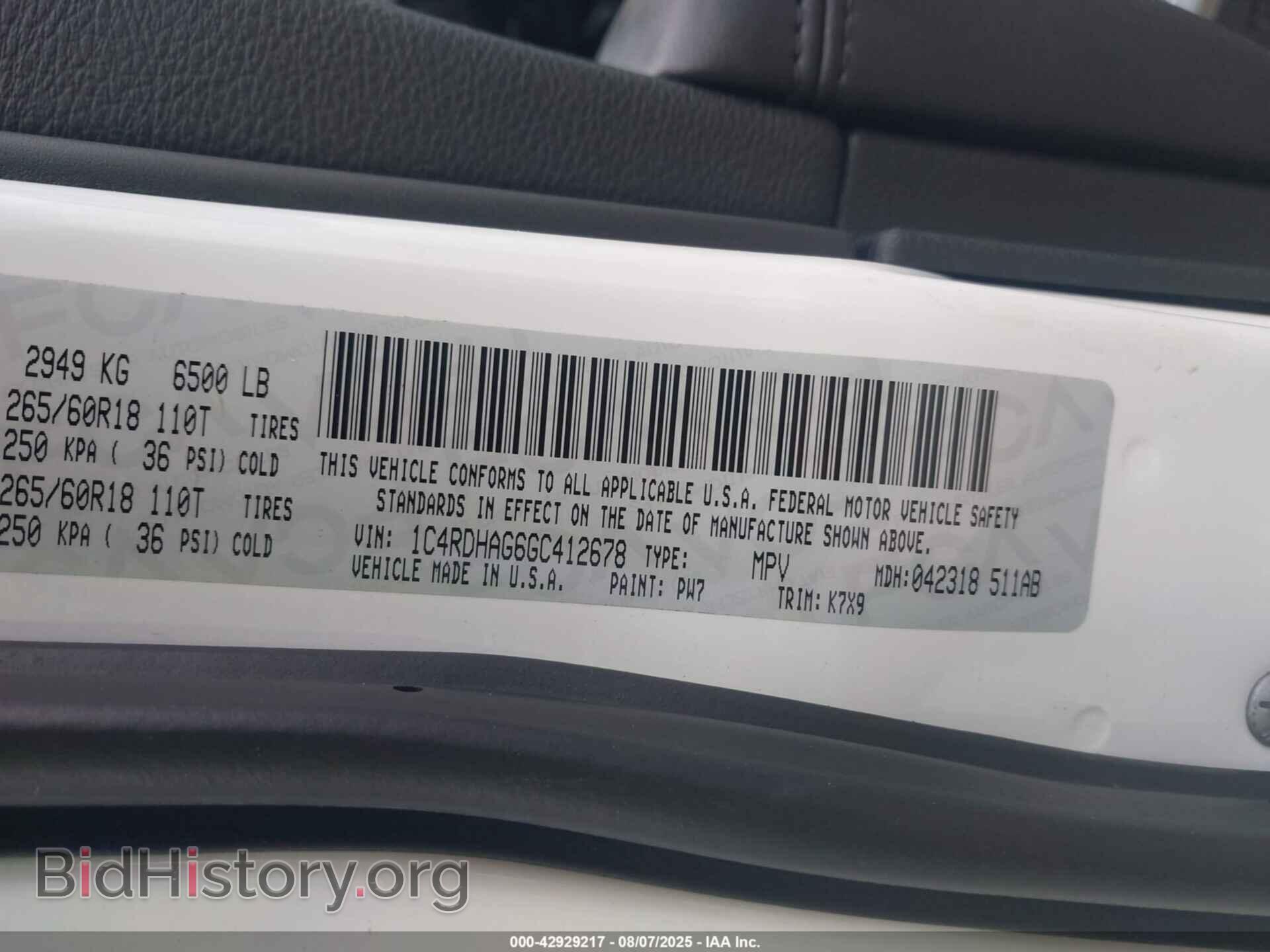 2016 DODGE DURANGO - VIN: 1C4RDHAG6GC412678 - Фото 9