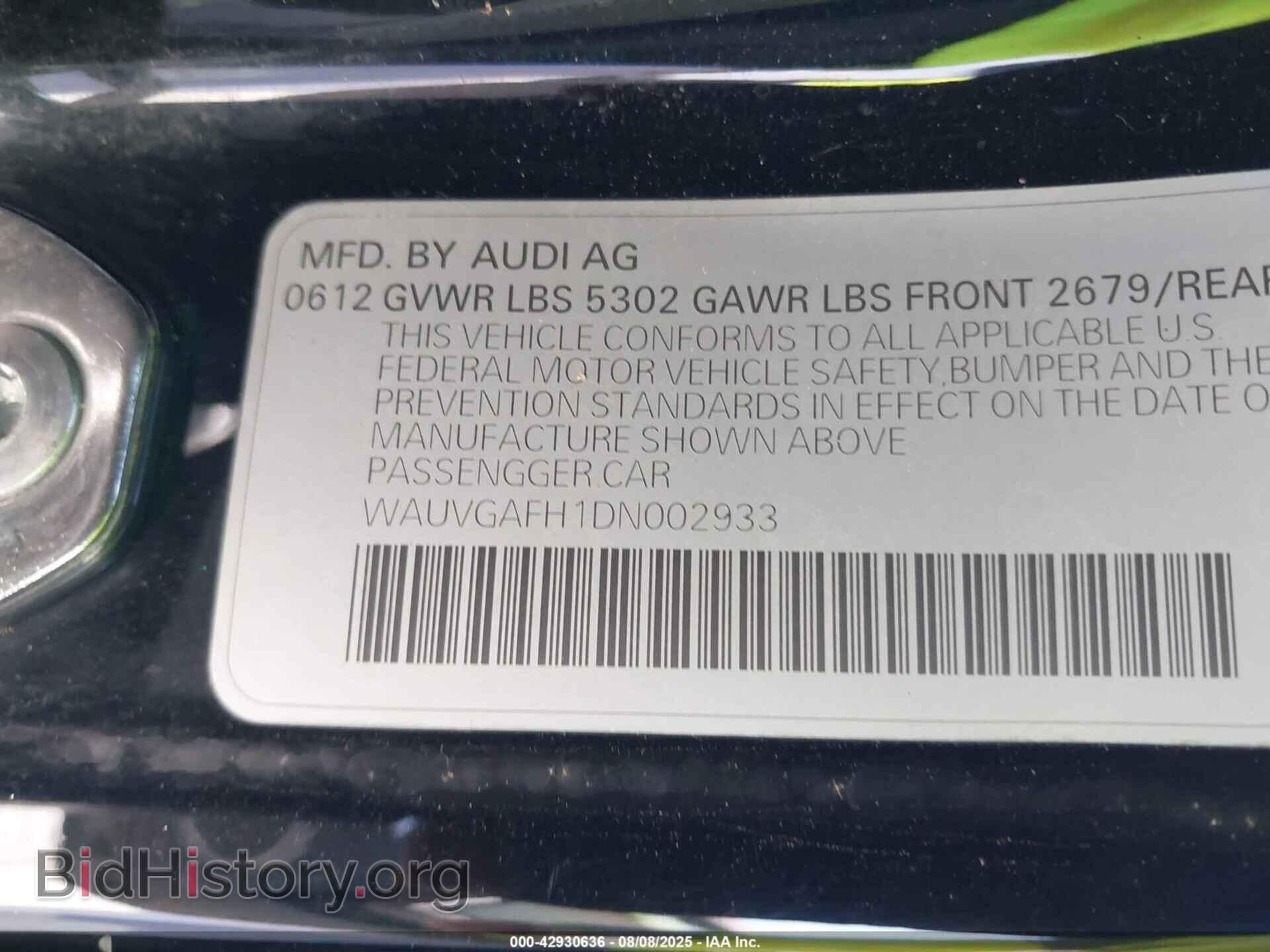 2013 AUDI S5 - VIN: WAUVGAFH1DN002933 - Фото 9