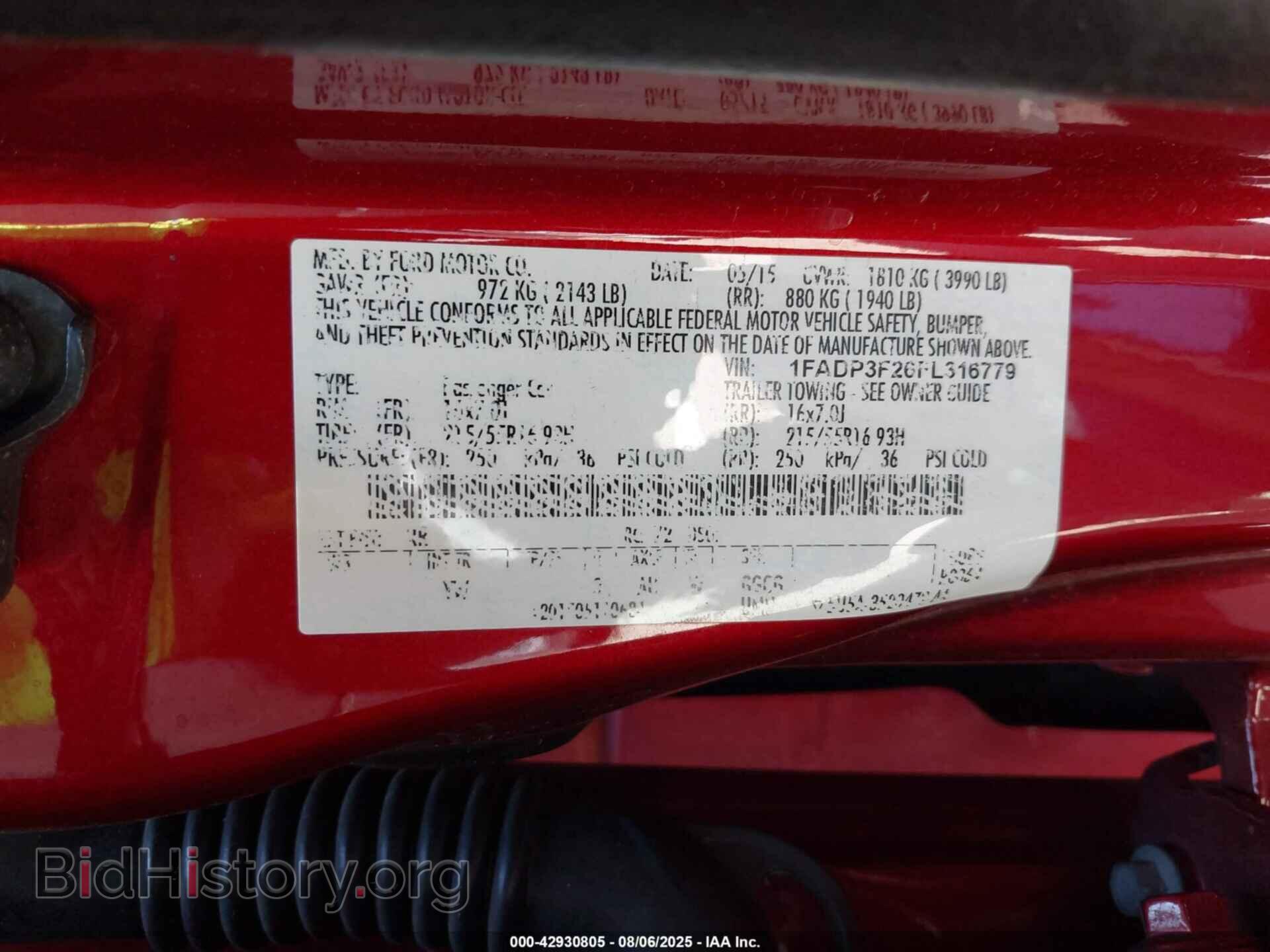 2015 FORD FOCUS - VIN: 1FADP3F26FL316779 - Фото 9