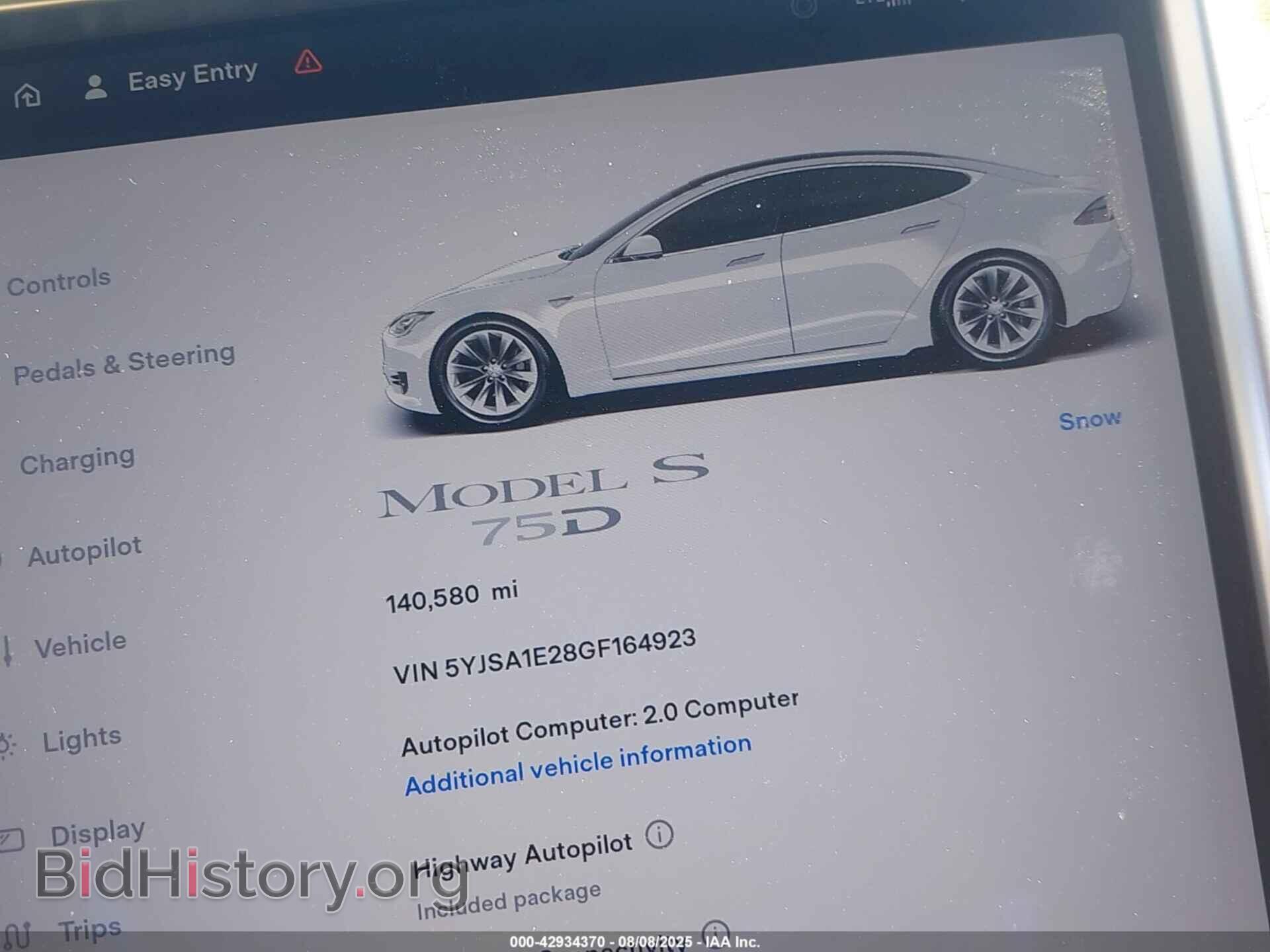 2016 TESLA MODEL S - VIN: 5YJSA1E28GF164923 - Photo 14