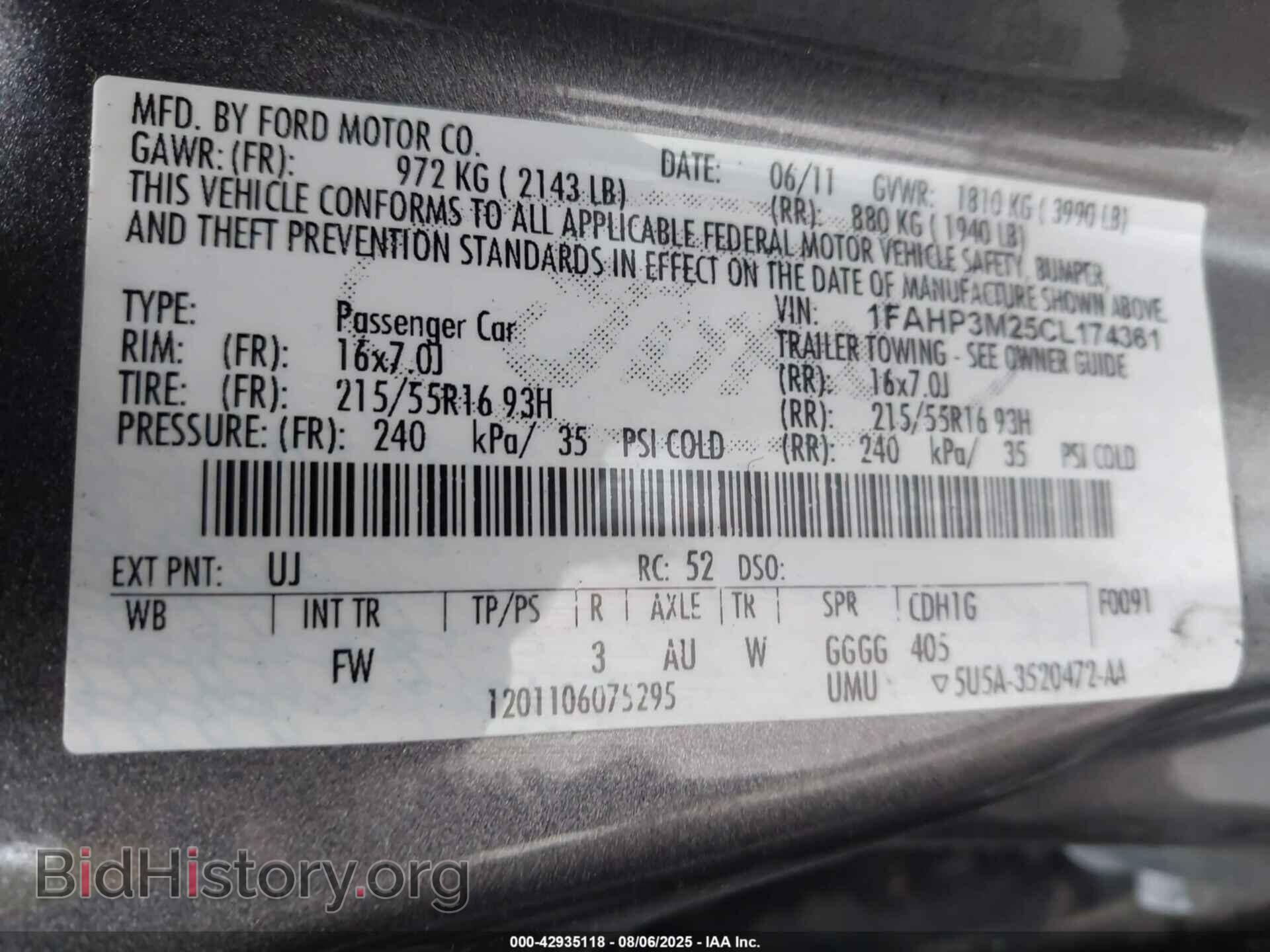 2012 FORD FOCUS - VIN: 1FAHP3M25CL174361 - Photo 9
