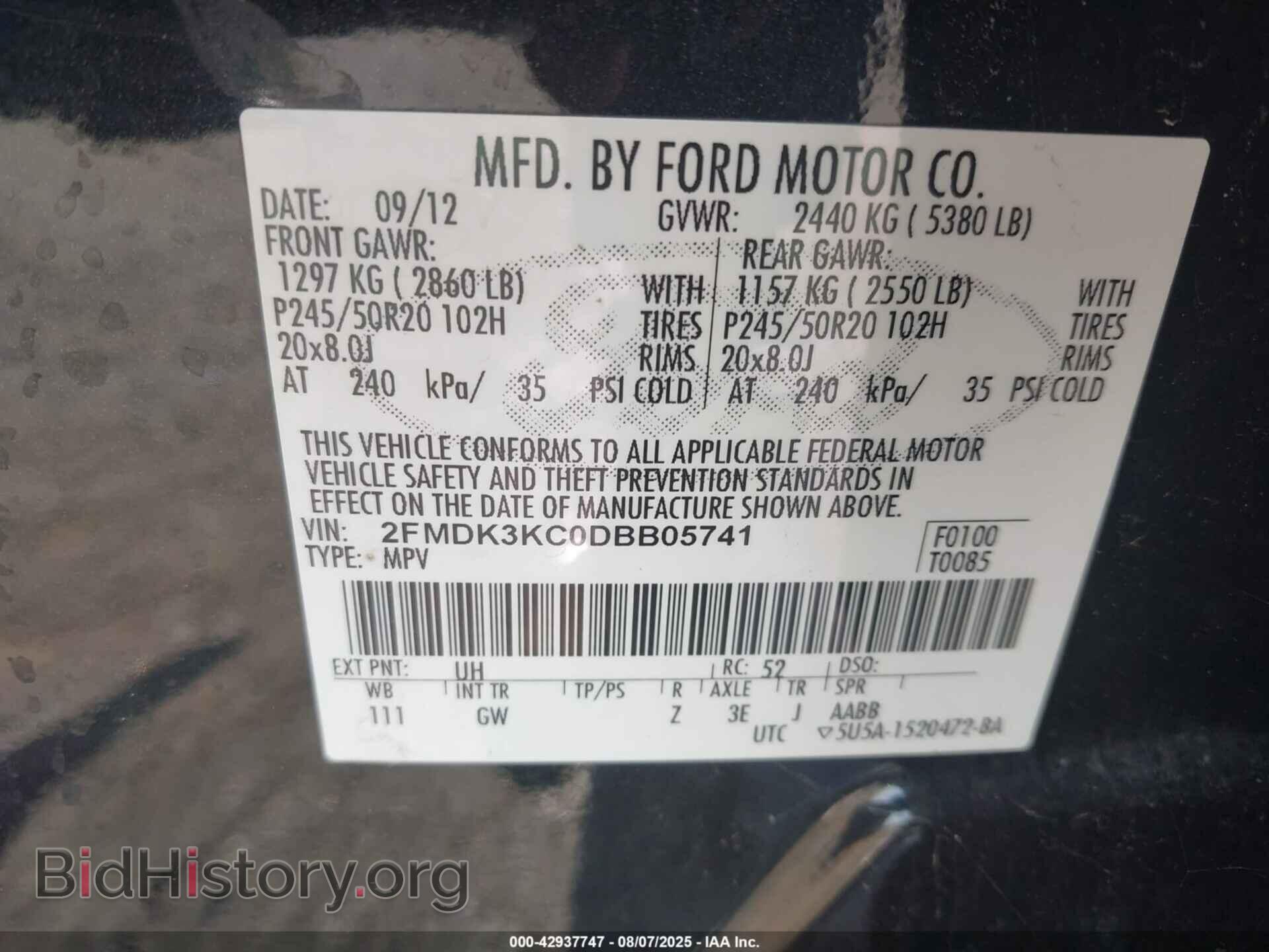 2013 FORD EDGE - VIN: 2FMDK3KC0DBB05741 - Photo 9