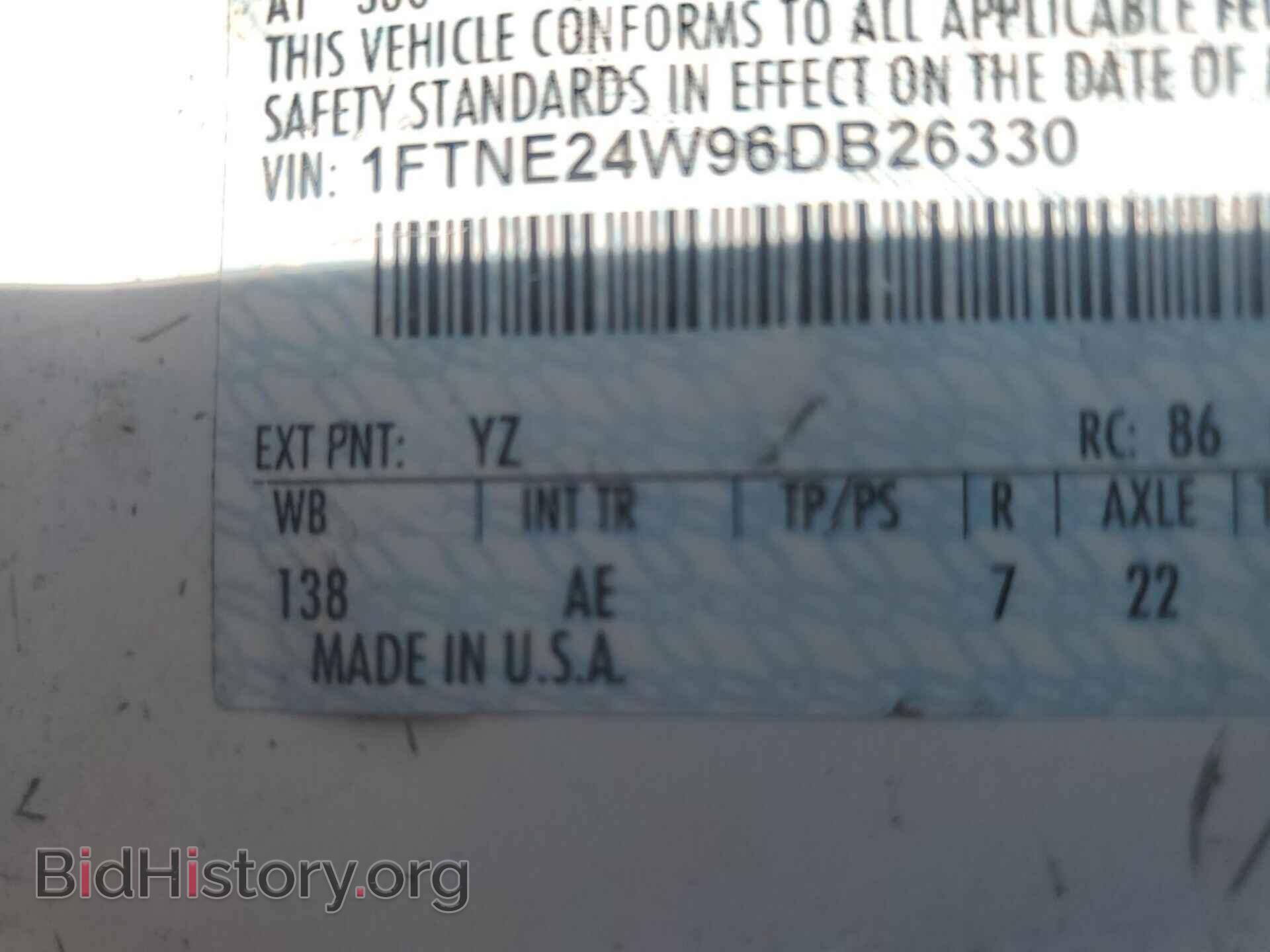2006 FORD ECONOLINE - VIN: 1FTNE24W96DB26330 - Фото 9