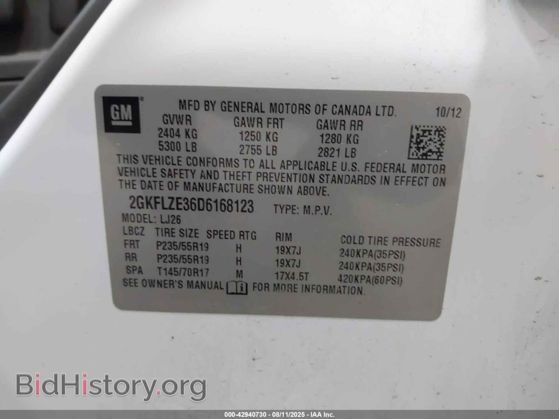 2013 GMC TERRAIN - VIN: 2GKFLZE36D6168123 - Photo 9