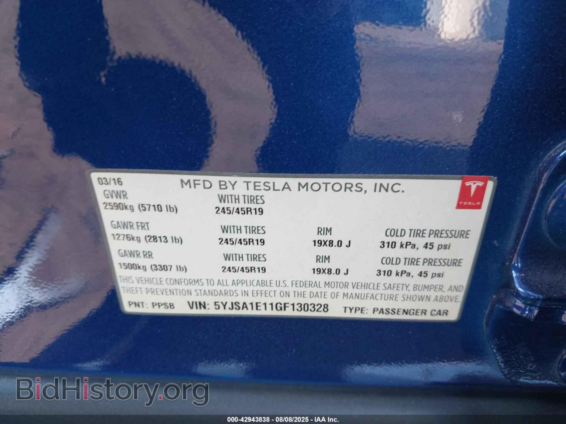 2016 TESLA MODEL S - VIN: 5YJSA1E11GF130328 - Photo 9