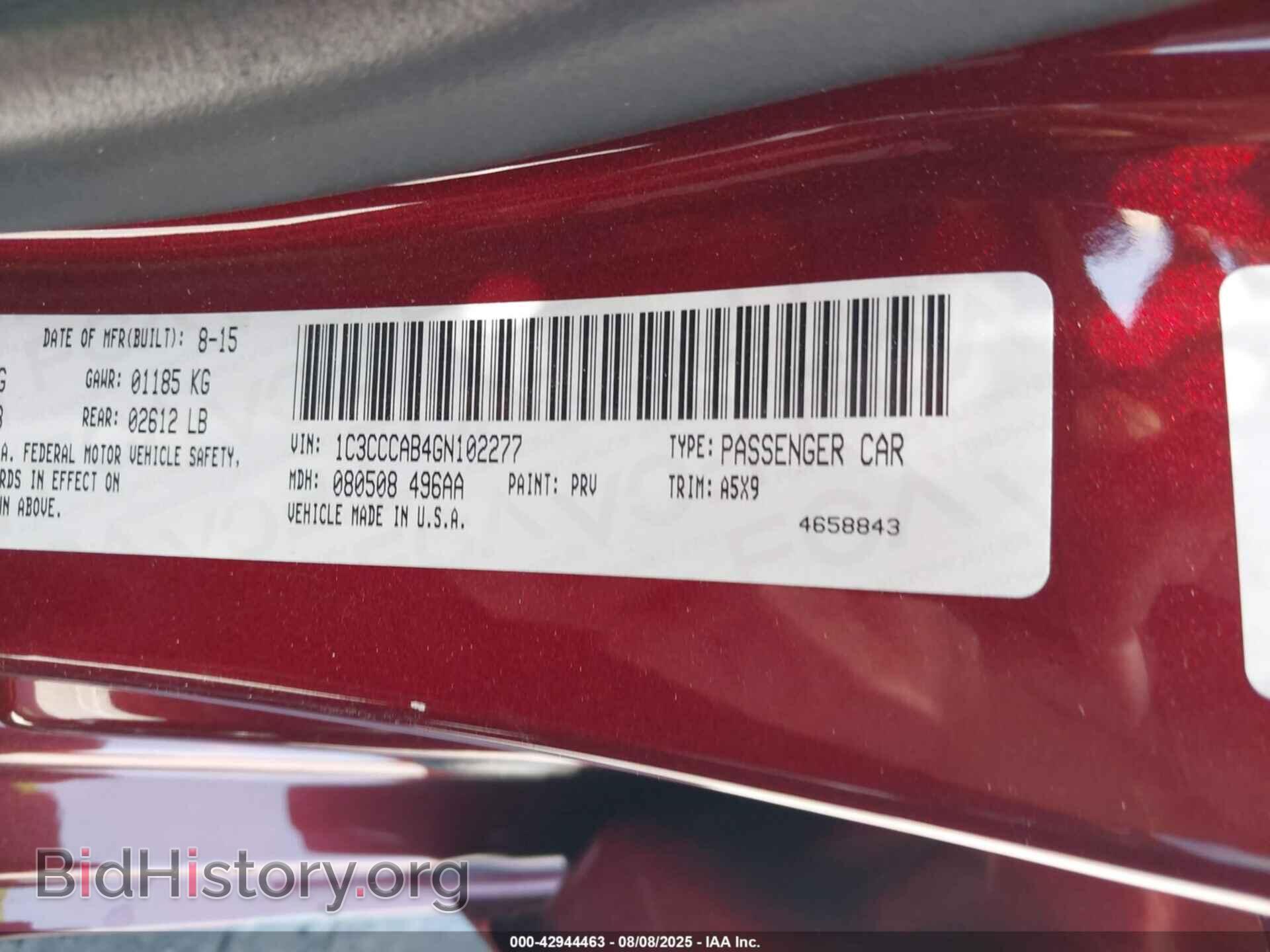 2016 CHRYSLER 200 - VIN: 1C3CCCAB4GN102277 - Фото 9