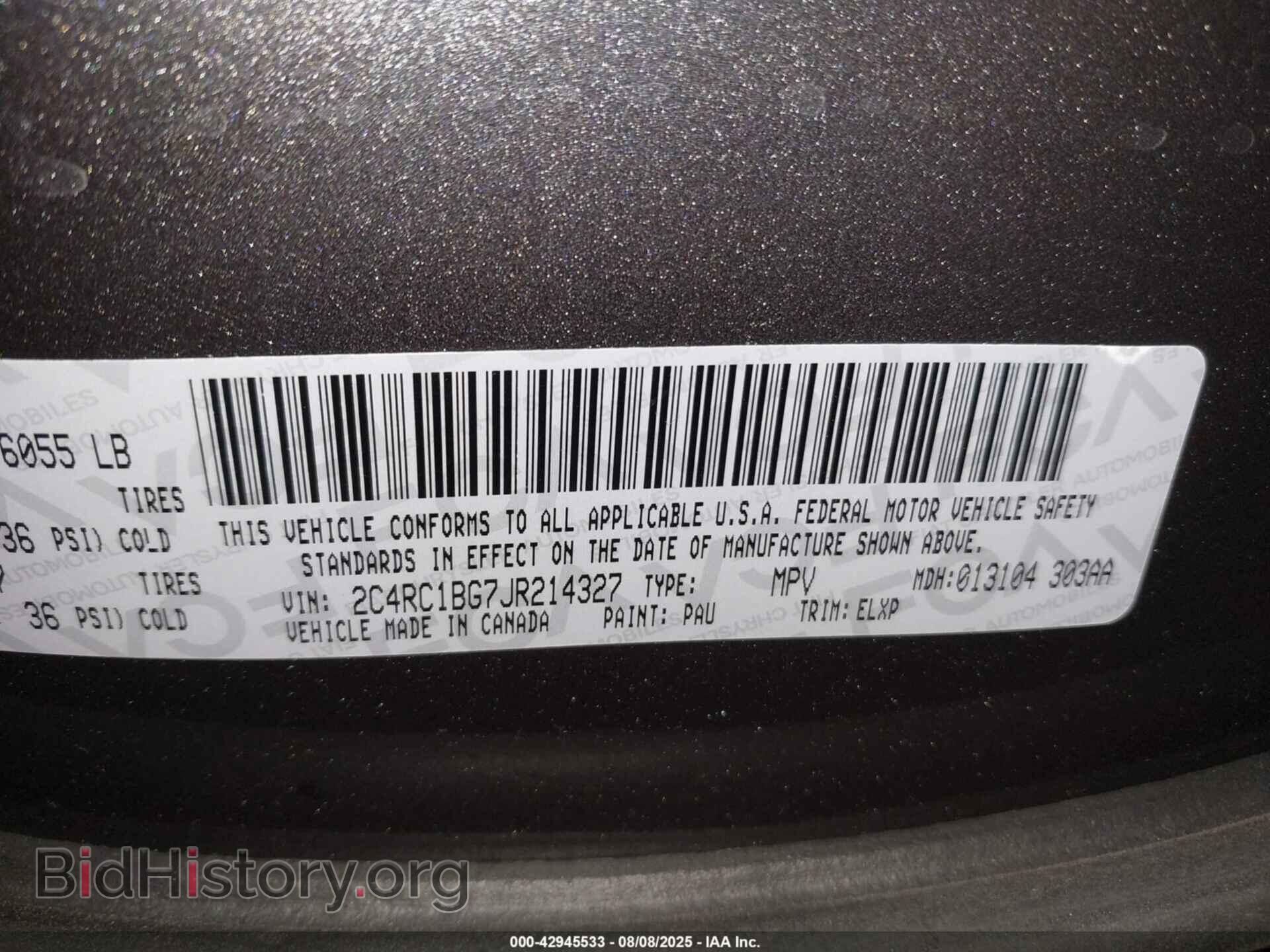 2018 CHRYSLER PACIFICA - VIN: 2C4RC1BG7JR214327 - Photo 9