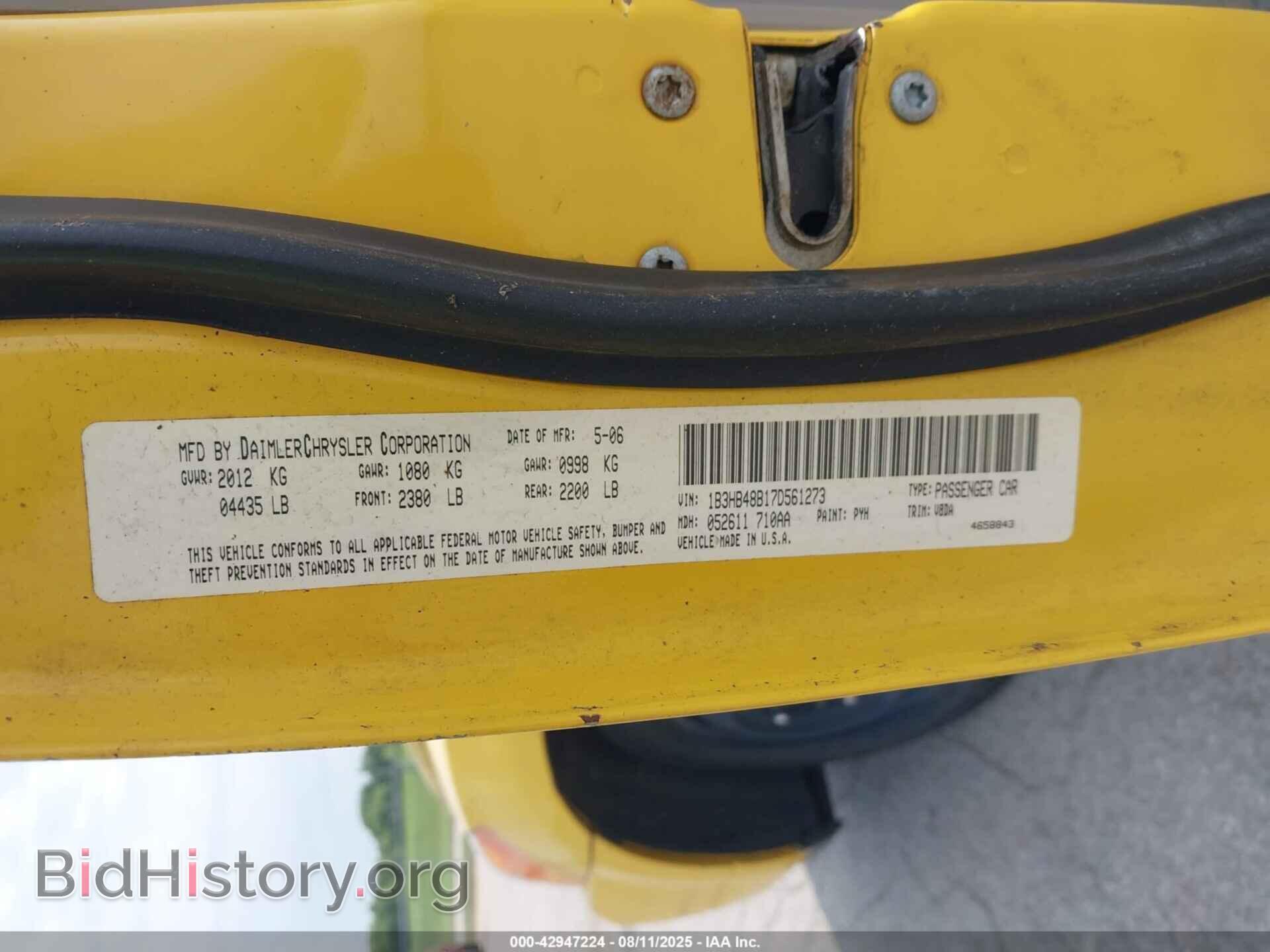 2007 DODGE CALIBER - VIN: 1B3HB48B17D561273 - Фото 9