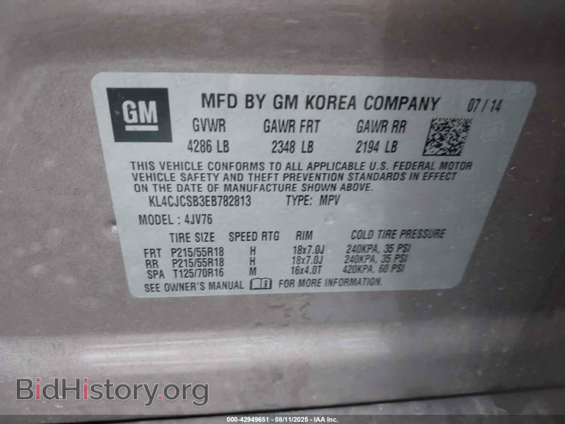 2014 BUICK ENCORE - VIN: KL4CJCSB3EB782813 - Photo 9