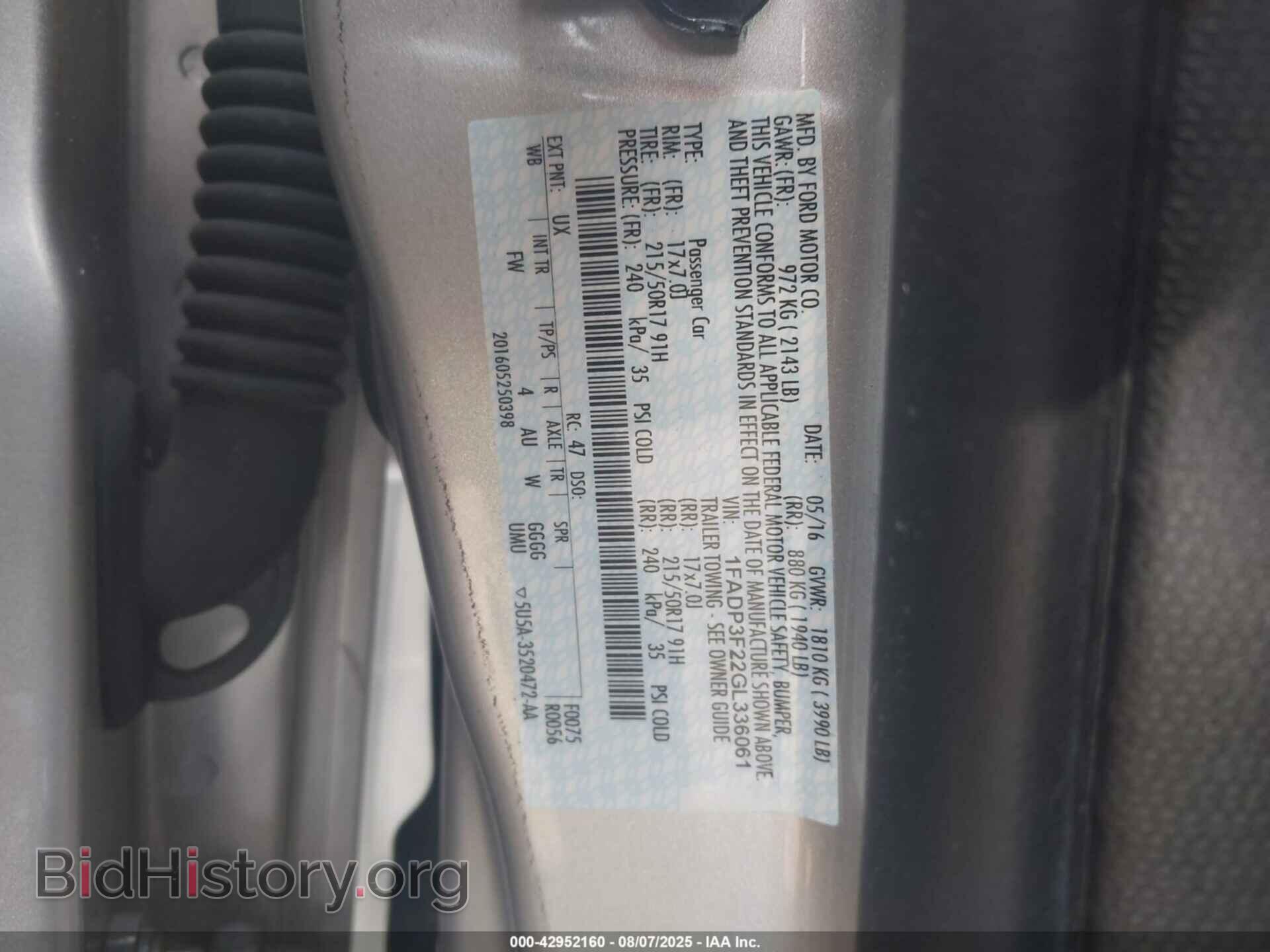 2016 FORD FOCUS - VIN: 1FADP3F22GL336061 - Photo 9