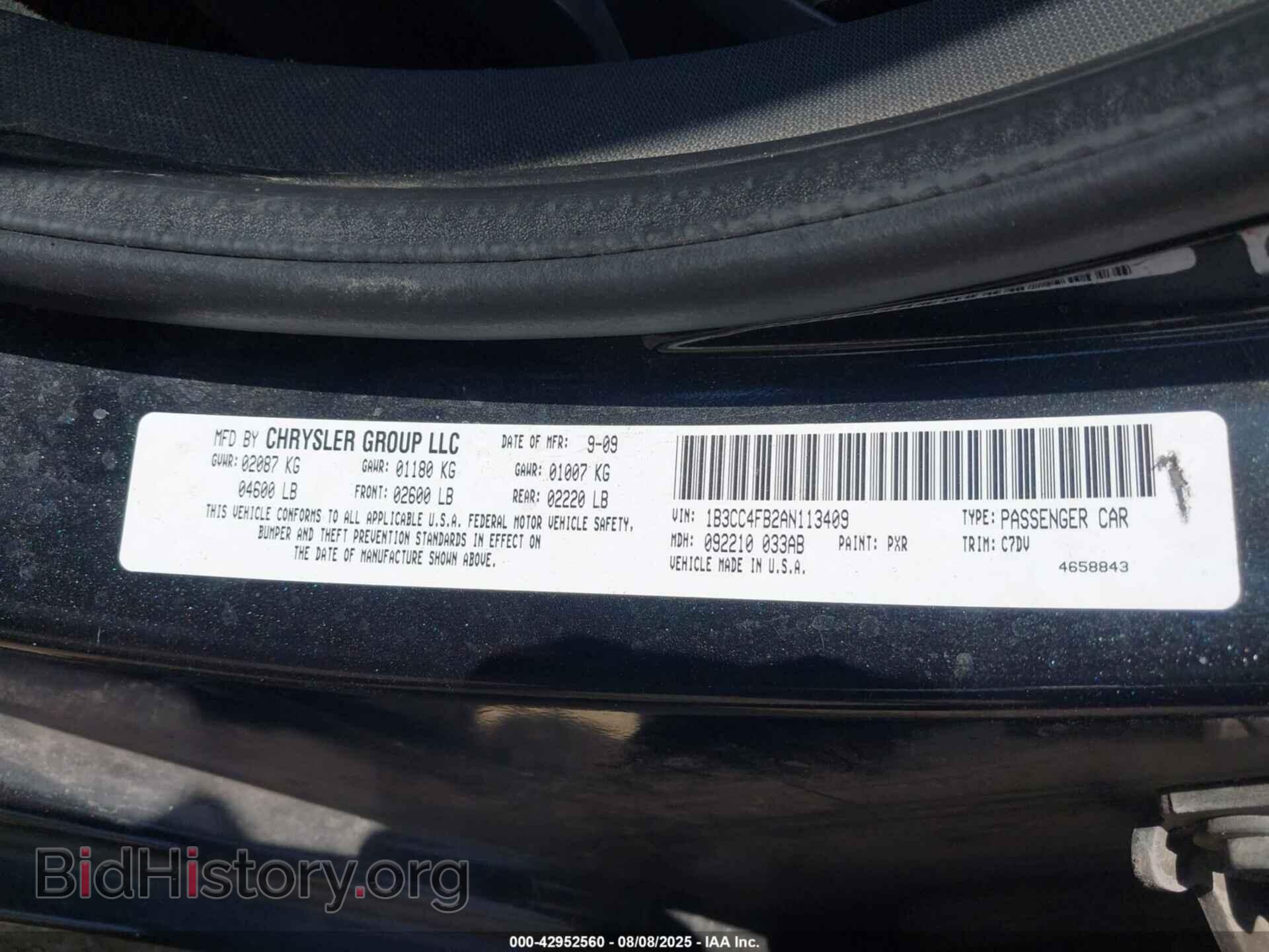 2010 DODGE AVENGER - VIN: 1B3CC4FB2AN113409 - Photo 9