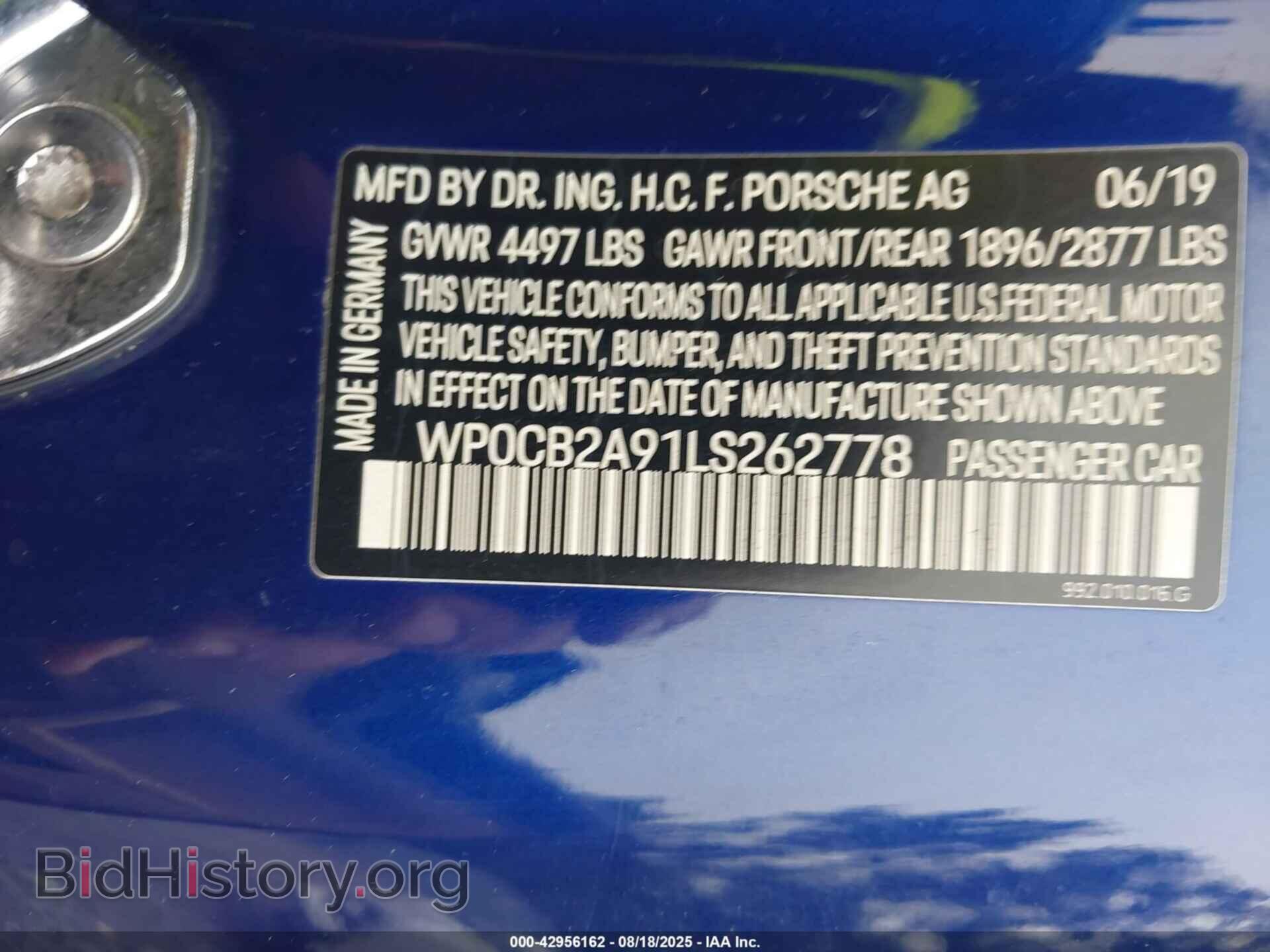 2020 PORSCHE 911 - VIN: WP0CB2A91LS262778 - Фото 9