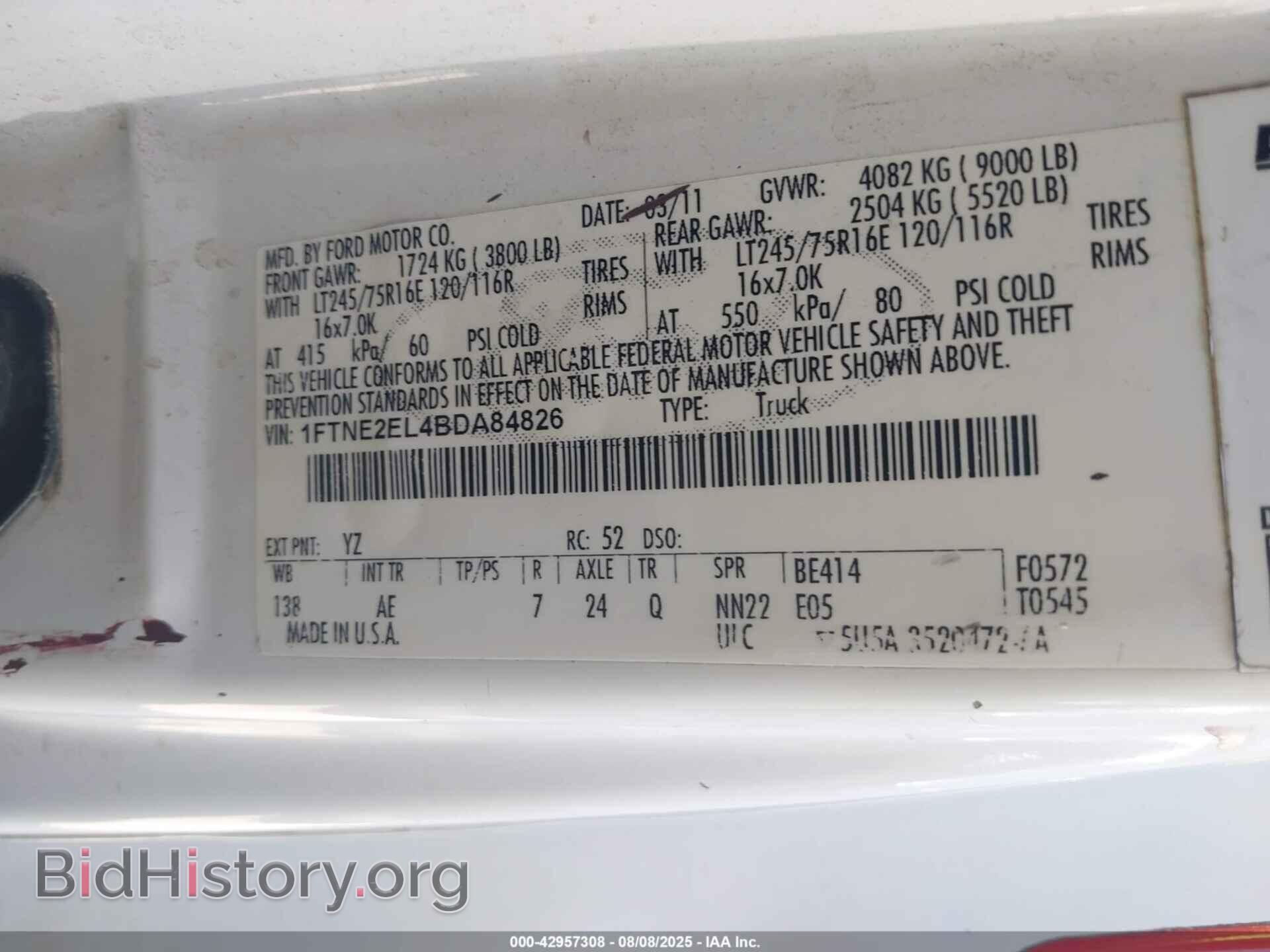 2011 FORD E-250 - VIN: 1FTNE2EL4BDA84826 - Photo 9