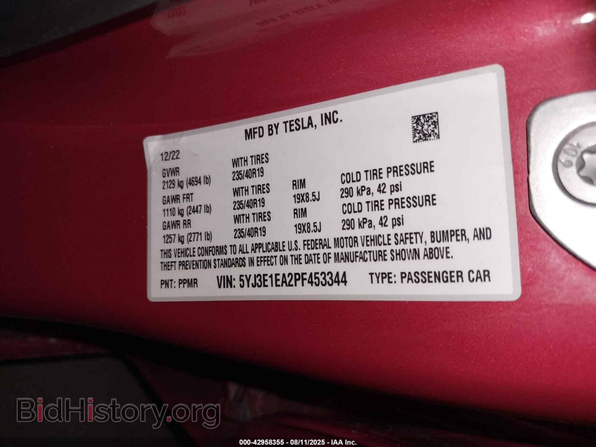 2023 TESLA MODEL 3 - VIN: 5YJ3E1EA2PF453344 - Фото 9