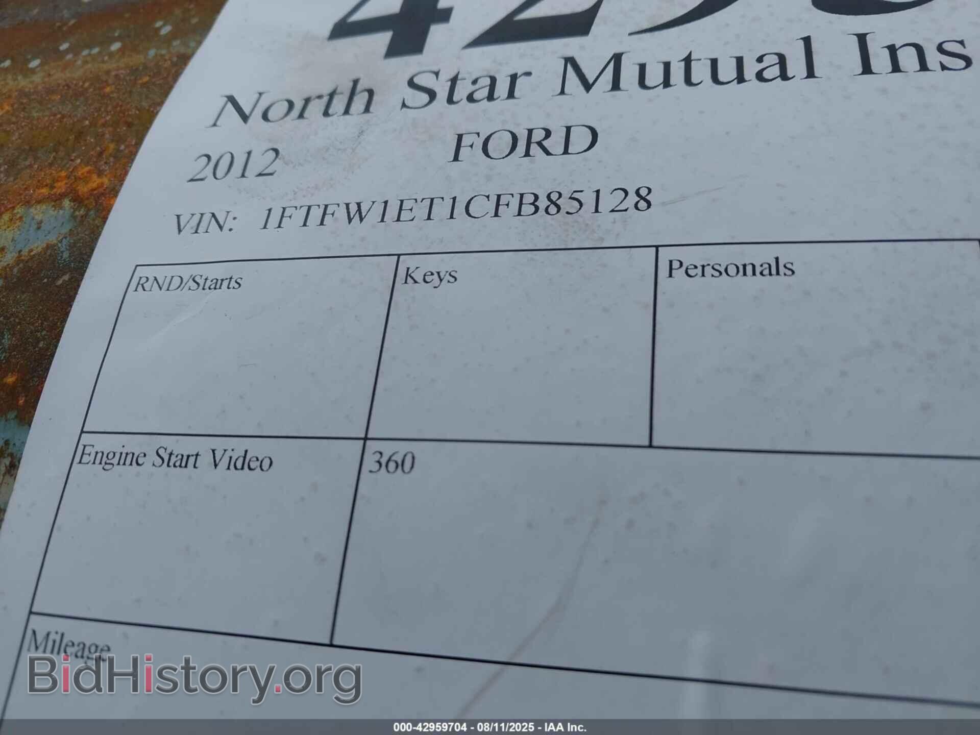 2012 FORD F-150 - VIN: 1FTFW1ET1CFB85128 - Фото 9