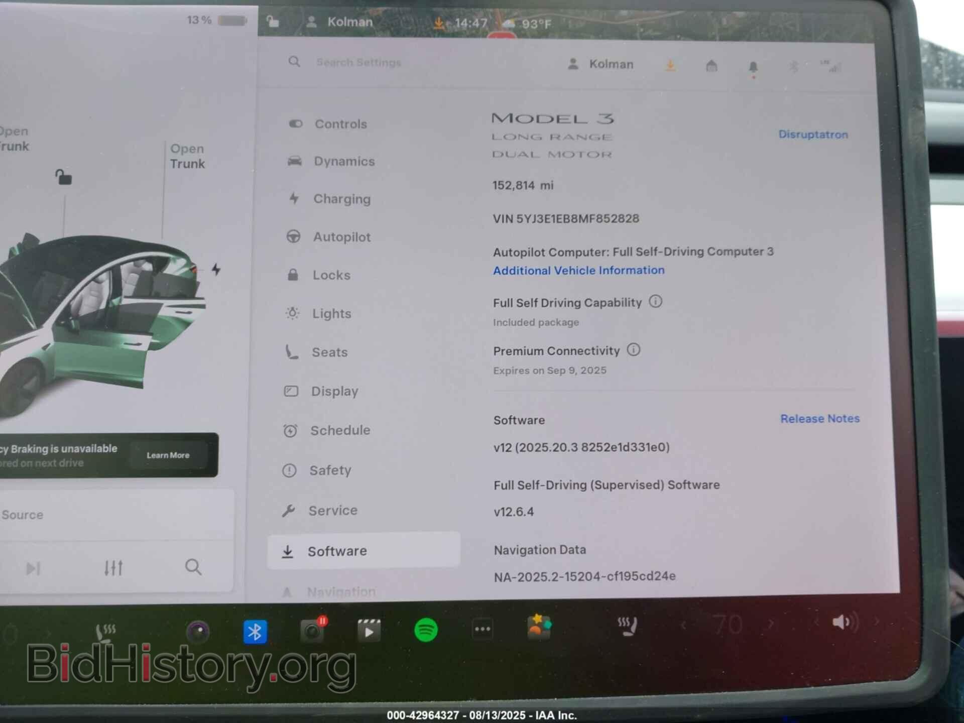 2021 TESLA MODEL 3 - VIN: 5YJ3E1EB8MF852828 - Фото 19