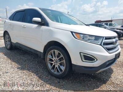 2015 Ford EDGE Titanium, белый — VIN 2FMPK3K81FBB26870, IAAI