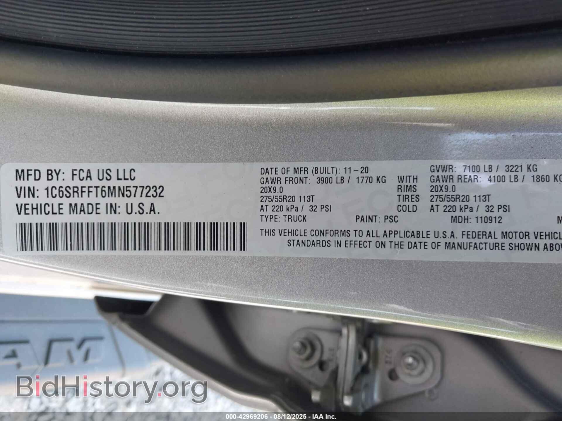 2021 RAM 1500 - VIN: 1C6SRFFT6MN577232 - Photo 9