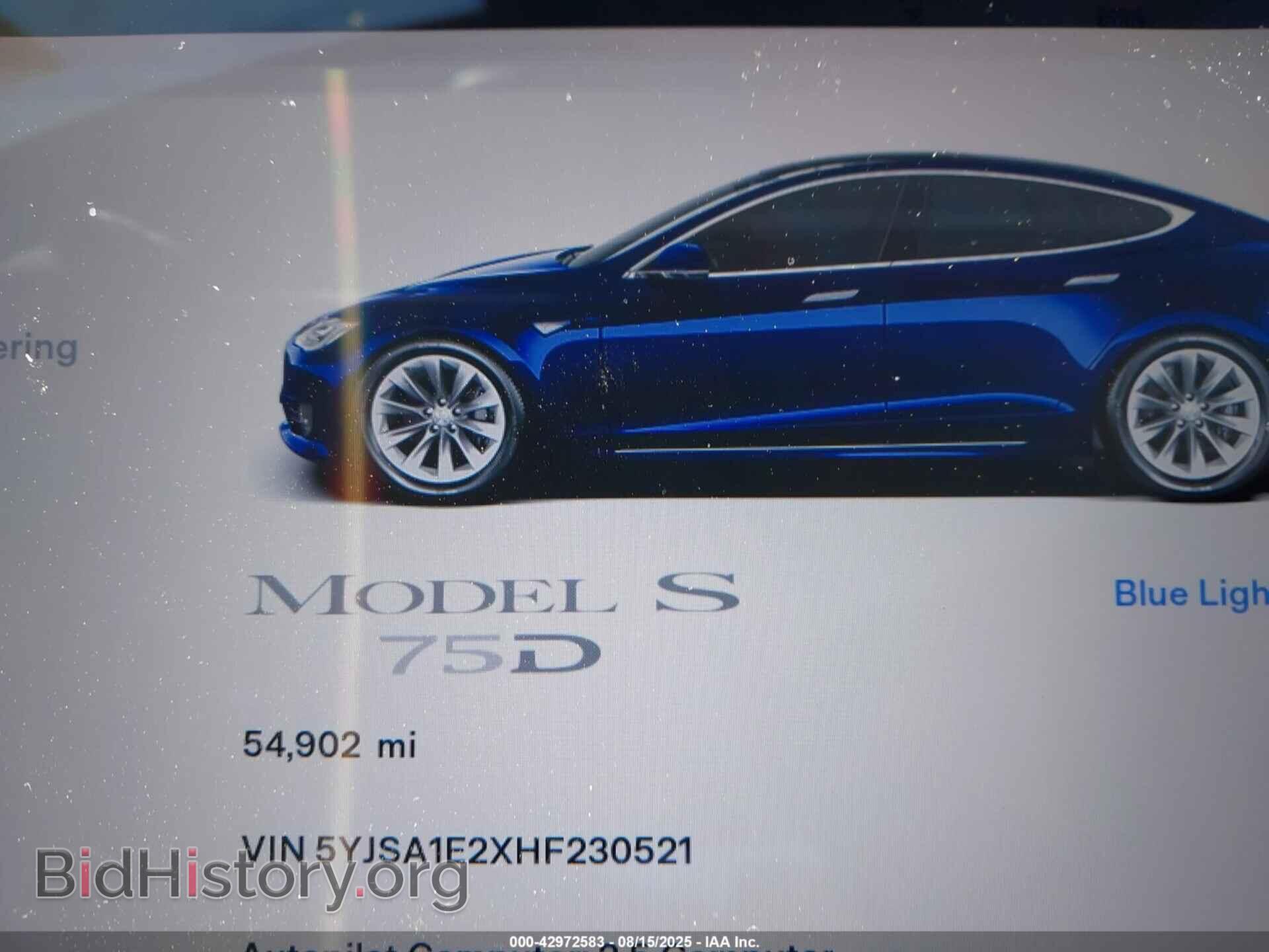 2017 TESLA MODEL S - VIN: 5YJSA1E2XHF230521 - Photo 7