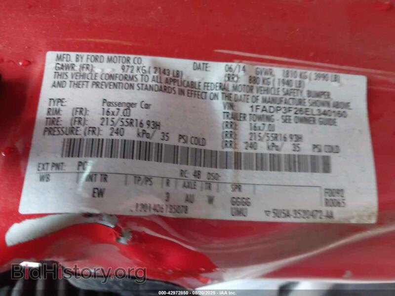 2014 Ford FOCUS (VIN 1FADP3F26EL340160) — photo 9 of 16
