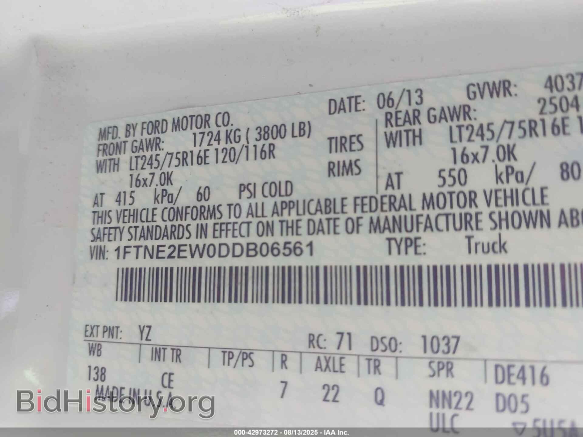 2013 FORD E-250 - VIN: 1FTNE2EW0DDB06561 - Photo 9