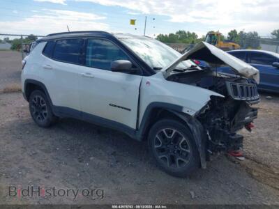 2019 Jeep COMPASS Trailhawk 4X4, white — VIN 3C4NJDDB3KT671092, IAAI